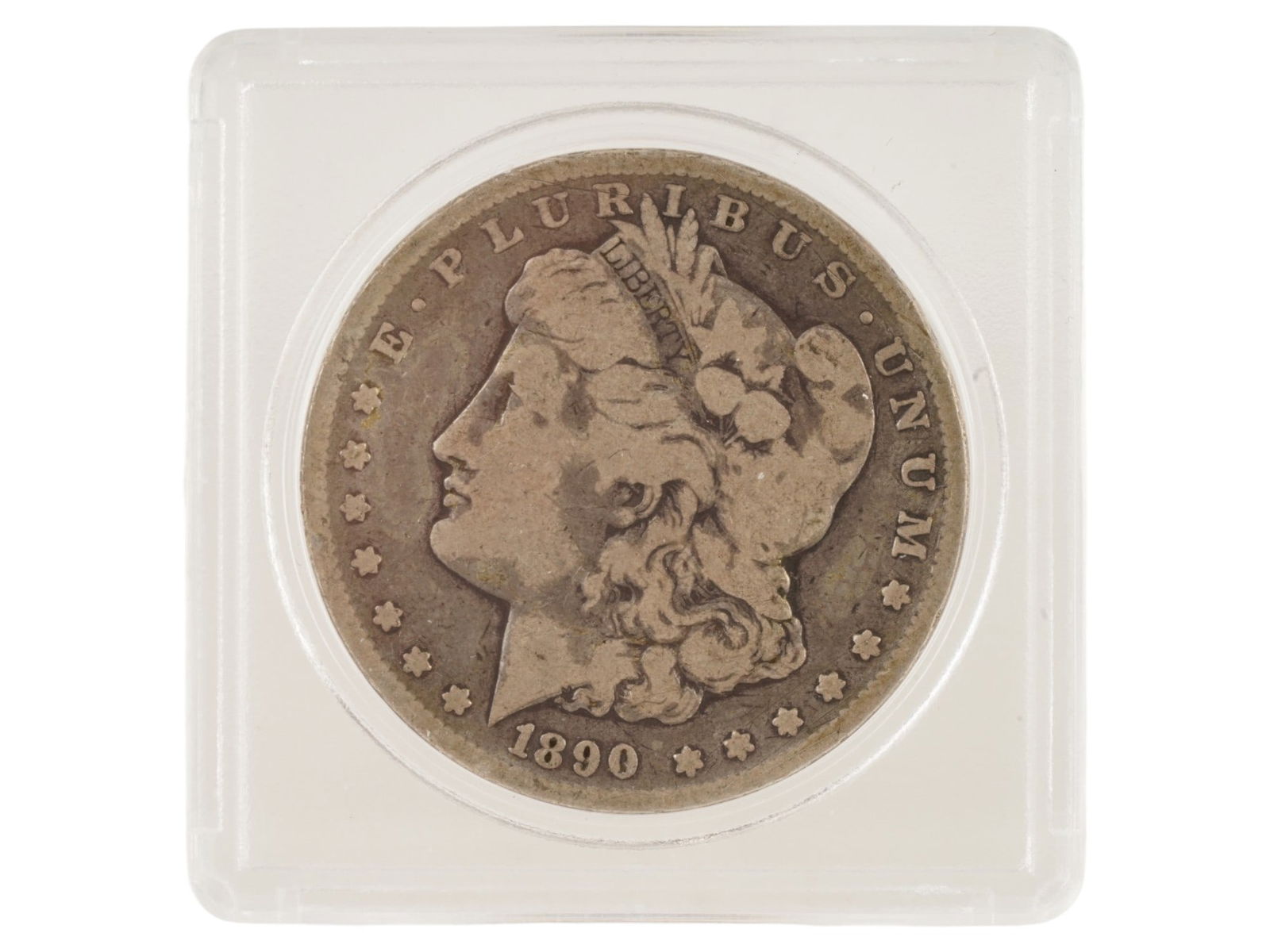 1890 AMERICAN CC MORGAN SILVER DOLLAR TONER COIN (1 of 4)