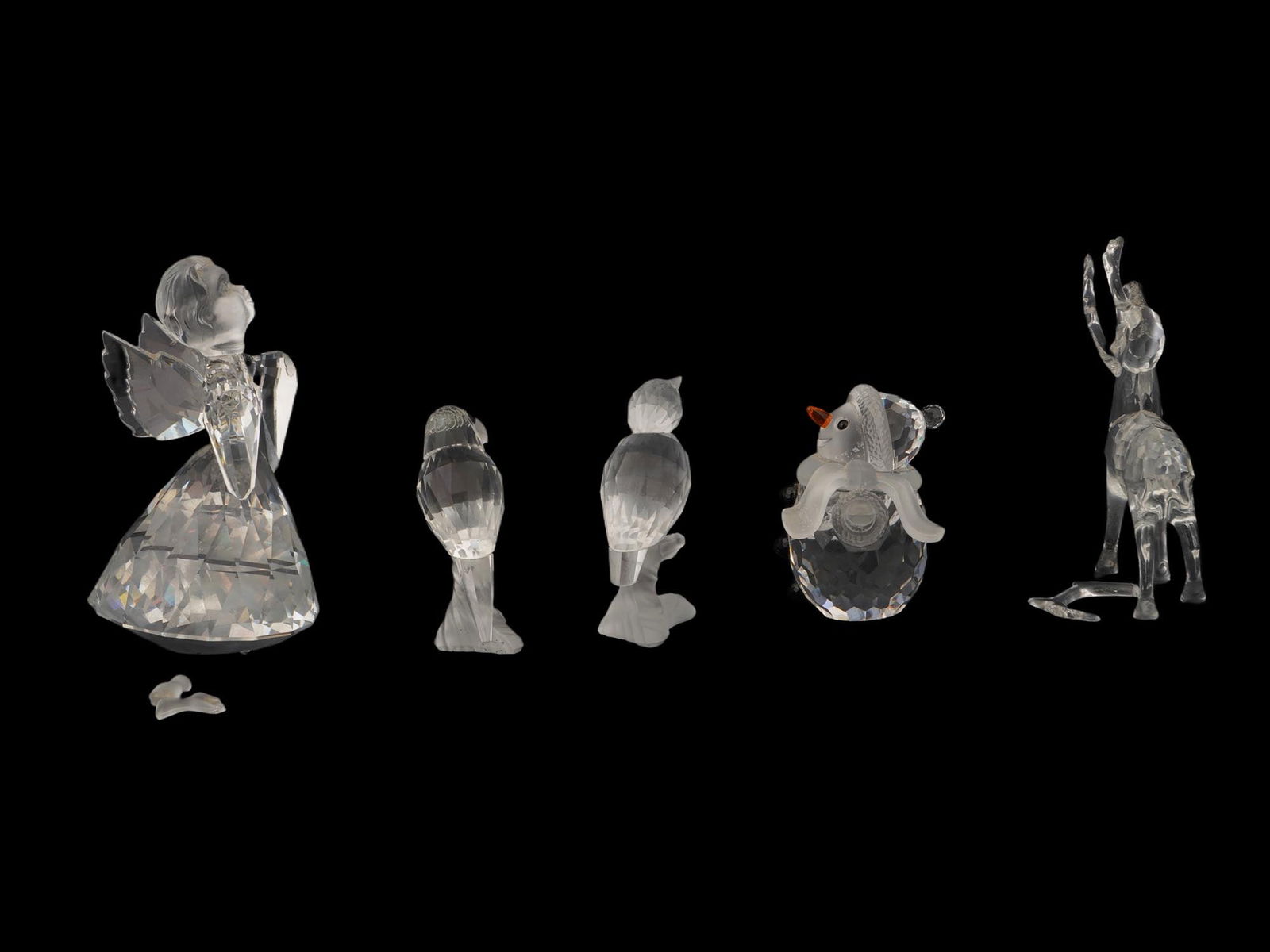 FIVE SWAROVSKI SILVER CRYSTAL FIGURINES - 4
