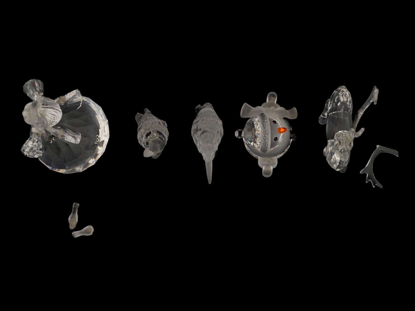 FIVE SWAROVSKI SILVER CRYSTAL FIGURINES - 6