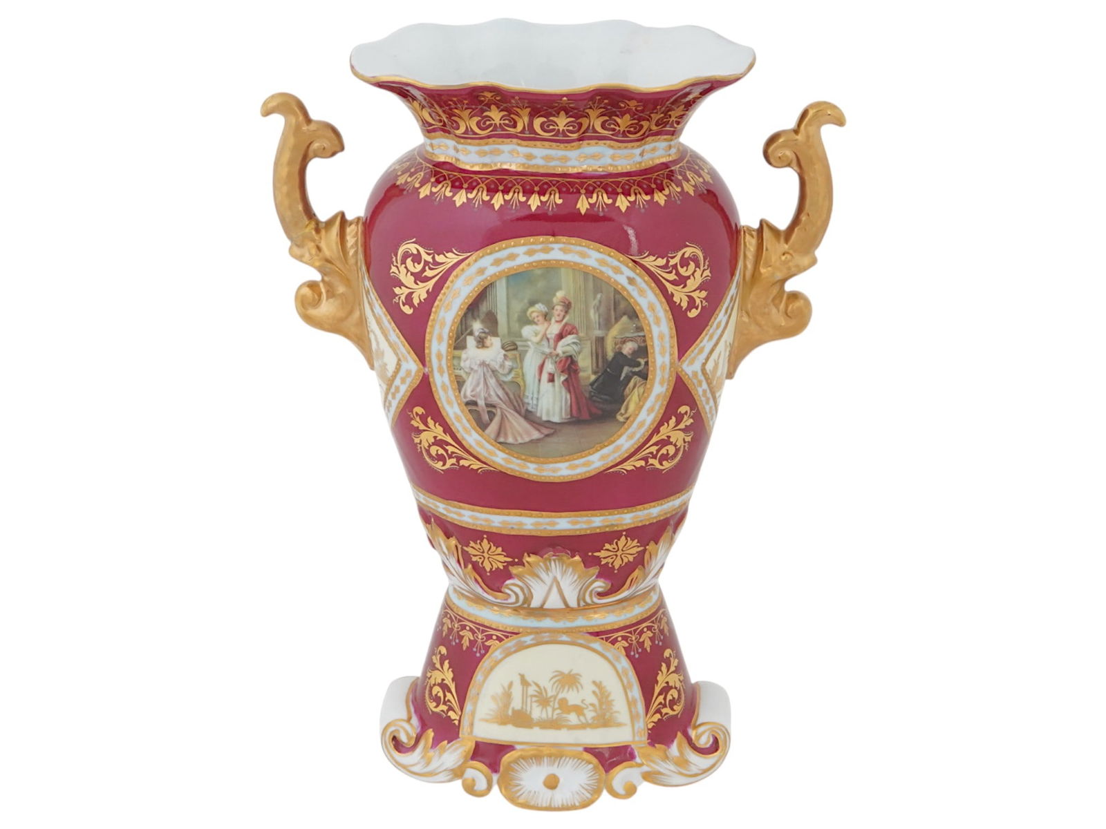 20TH CENTURY PORCELAIN VASE IN THE STYLE OF ROYAL VIENNA (1 of 8)