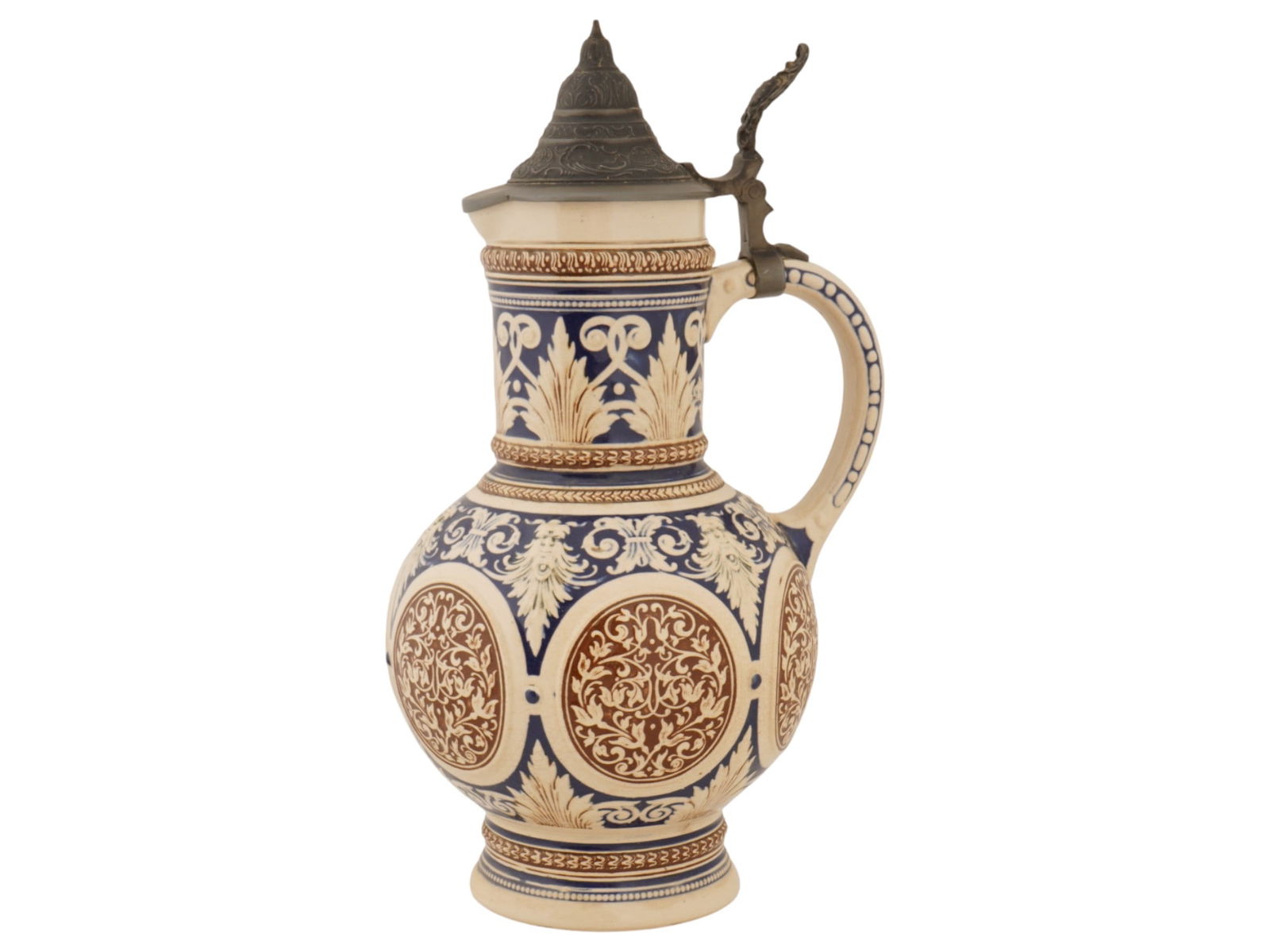 ANTIQUE MARZI UND REMY GERMAN STONEWARE BEER STEIN (1 of 9)