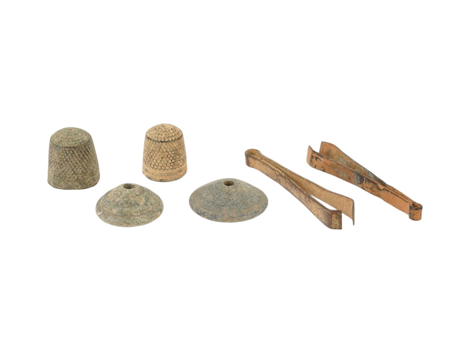 ANCIENT ROMAN SPINDLE WHORLS TWEEZERS THIMBLES (1 of 3)