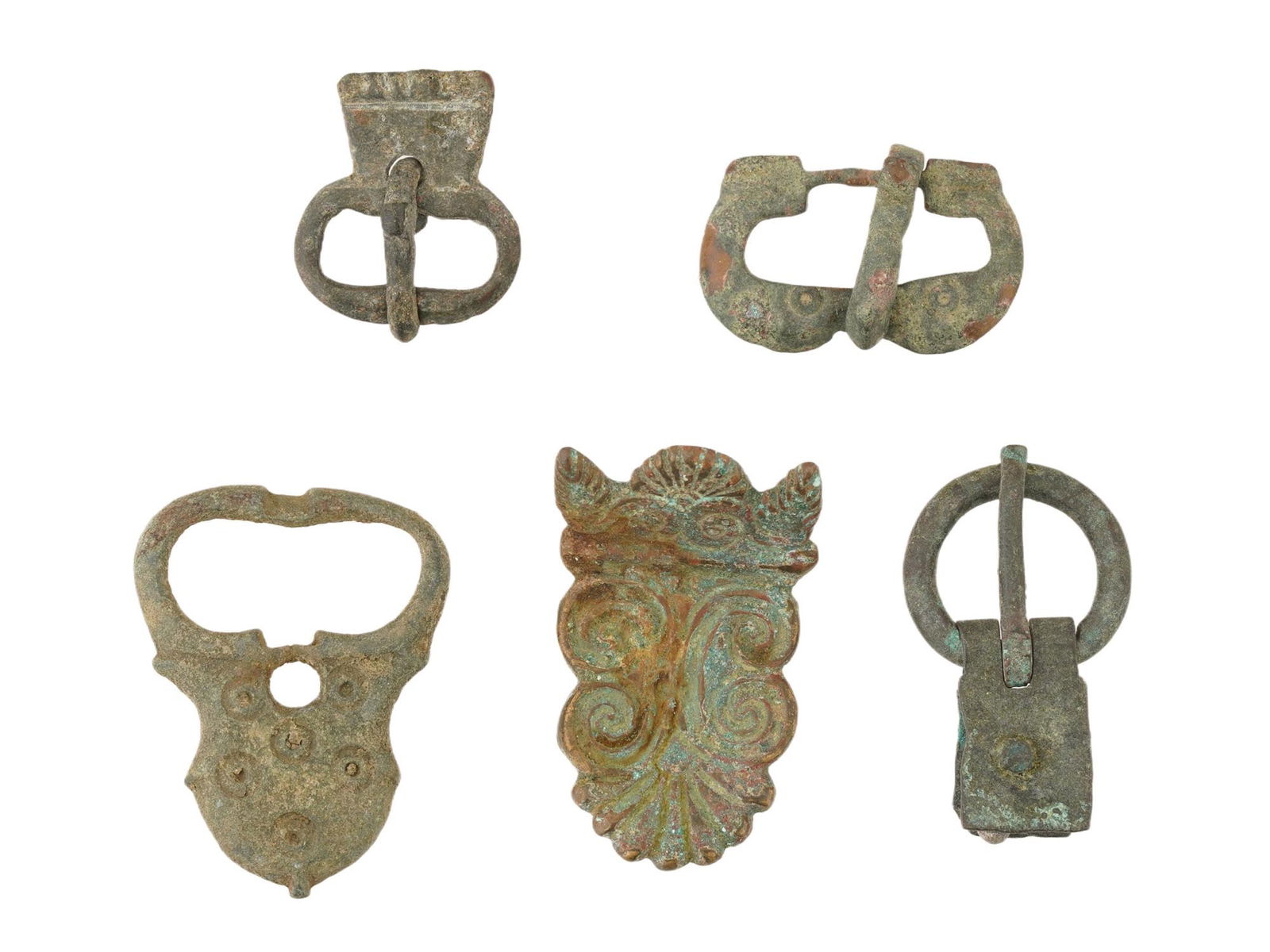 ANCIENT ROMAN BYZANTINE BRONZE BUCKLES 100 TO 500 AD (1 of 6)