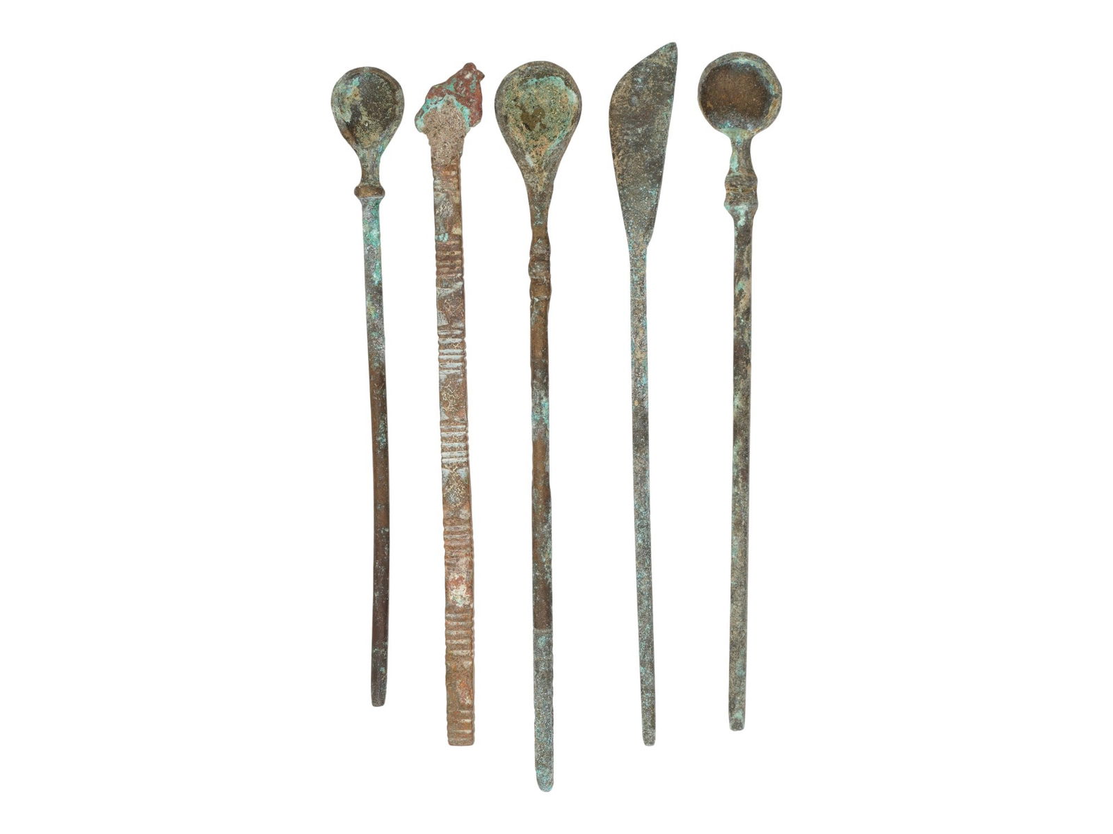 ANCIENT ROMAN MEDICAL OR COSMETIC BRONZE TOOLS 100-300 AD (1 of 6)