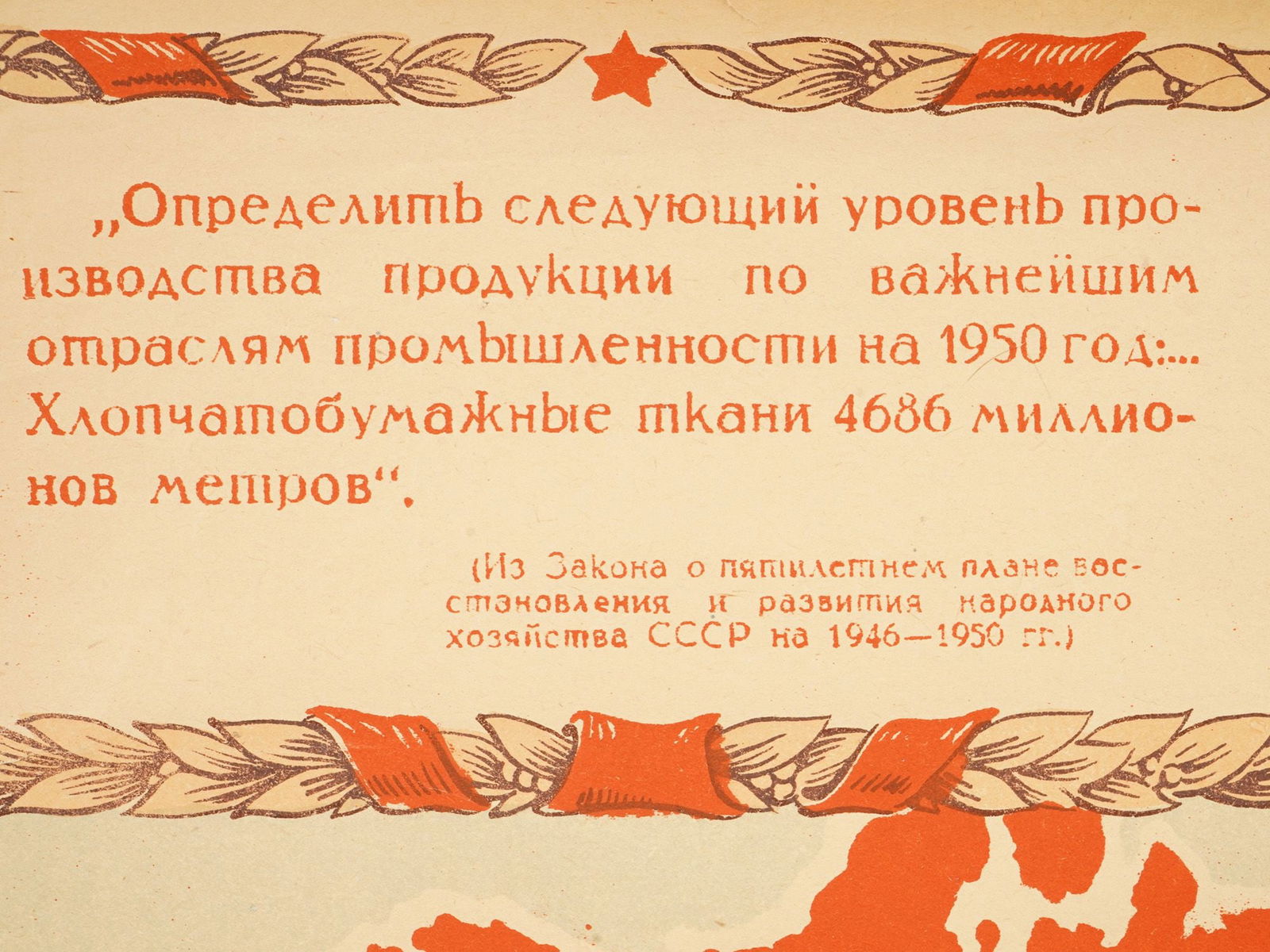 RUSSIAN SOVIET PROPAGANDA POSTER BY KOLOCHKOV 1946 - 3