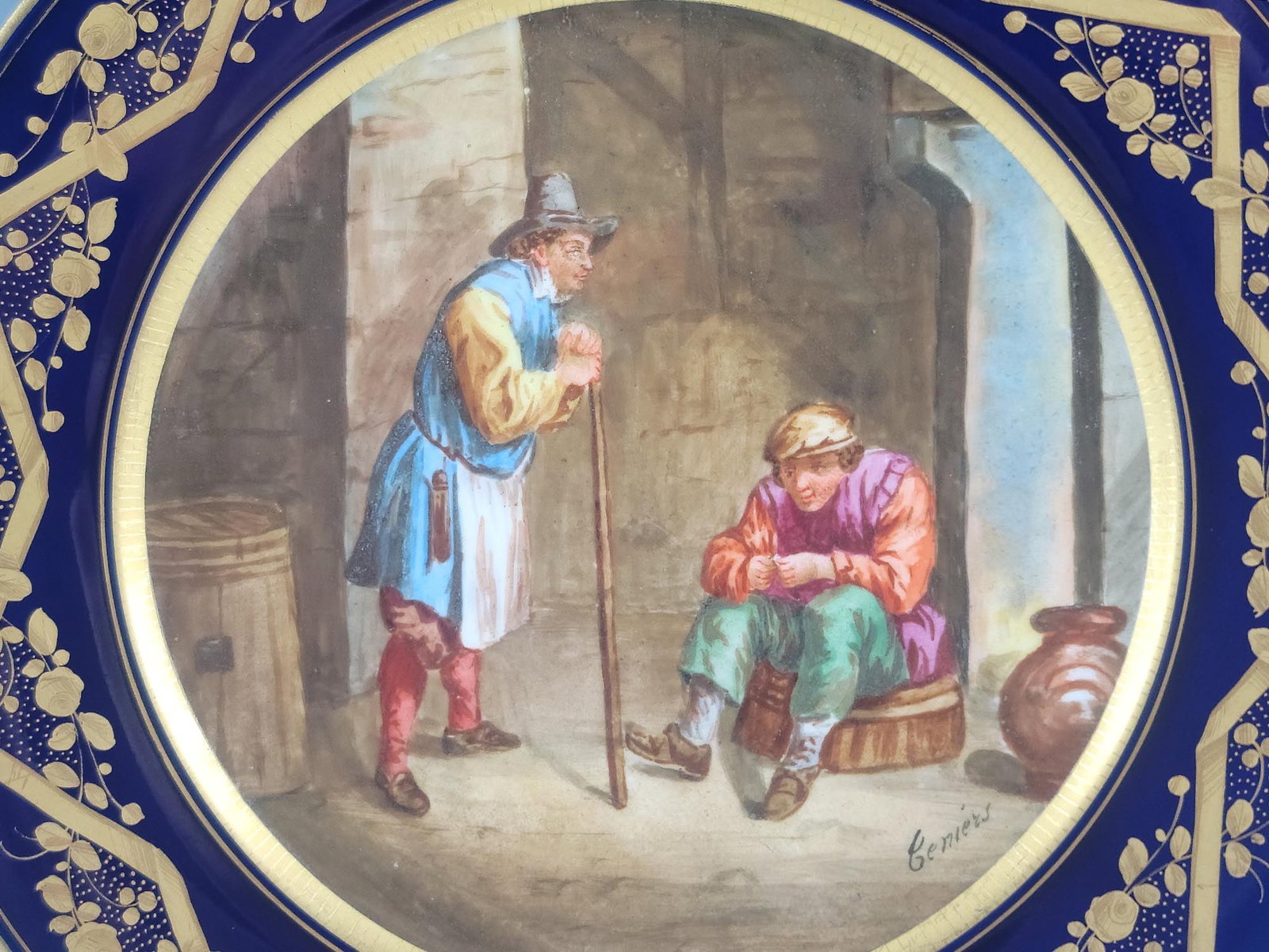 ANTIQUE FRENCH SEVRES PORCELAIN CABINET PLATES - 5