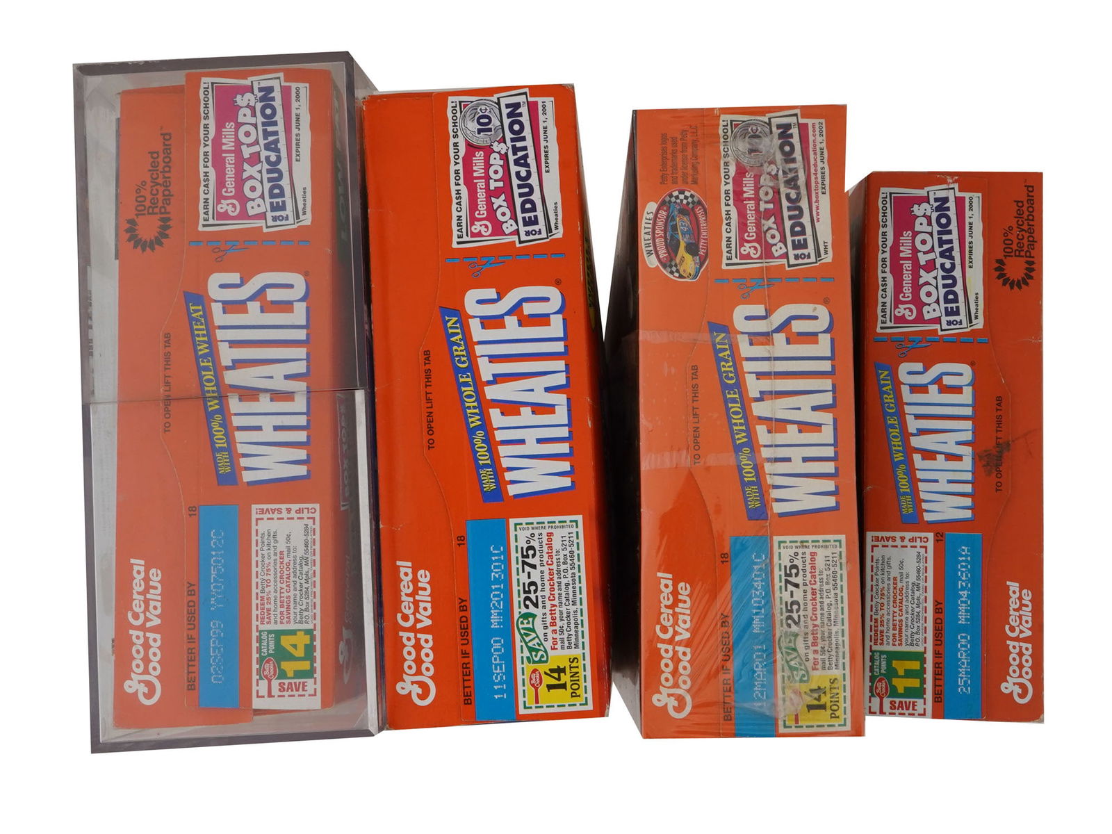 4 WHEATIES BOXES FEATURING SEALED BOXES - 4