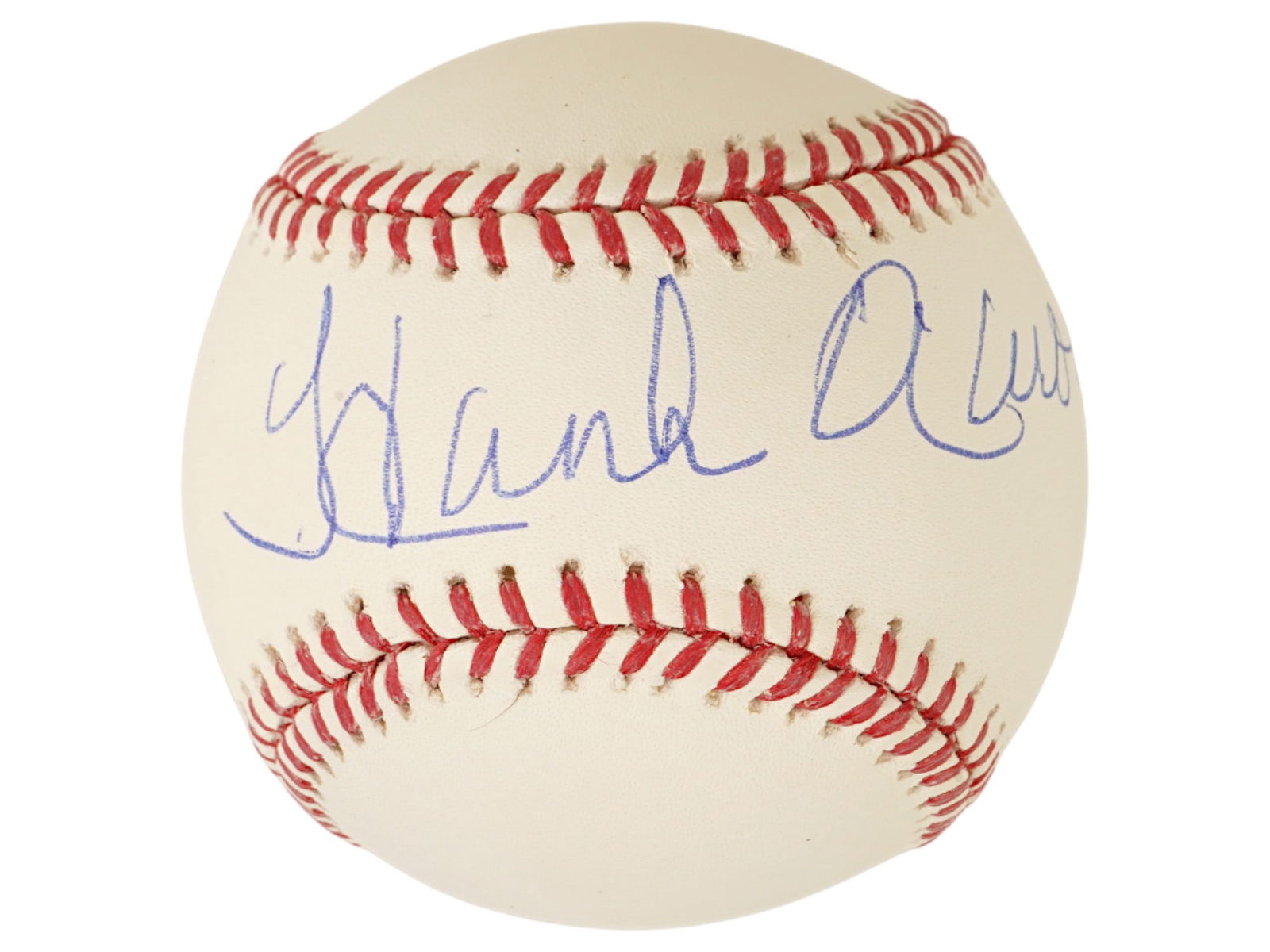 HANK AARON AUTOGRAPHED BASEBALL STEINER AUTH - 2
