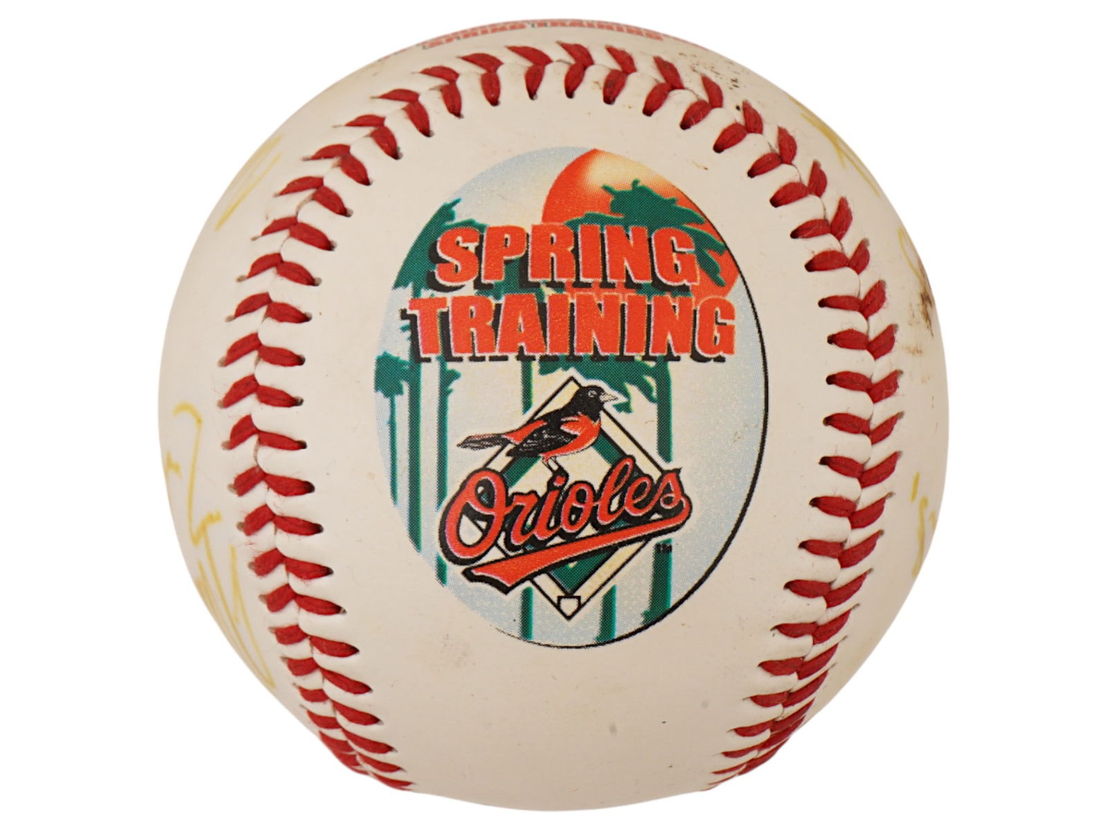 BALTIMORE ORIOLES PARTIAL TEAM SIGNED BALL - 2