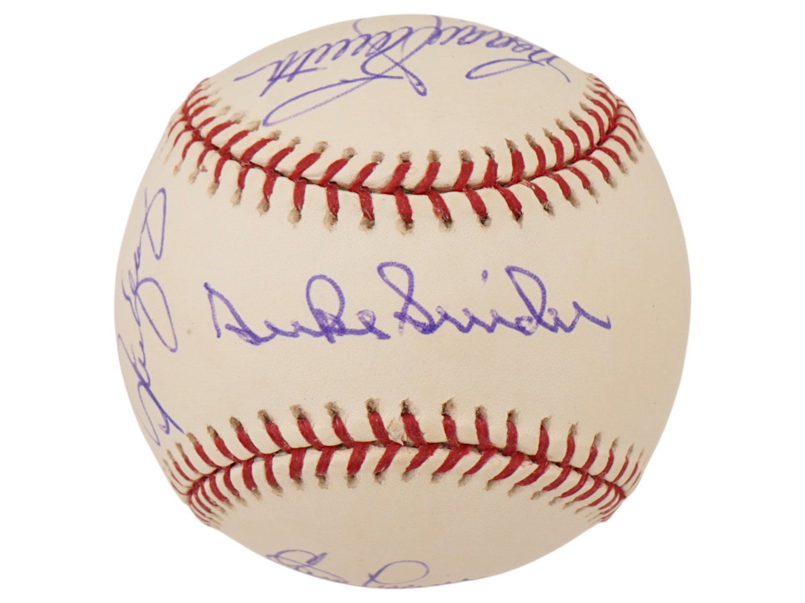 DODGER GREAT SIGNED BASEBALL CASE TEAM AUTH - 5