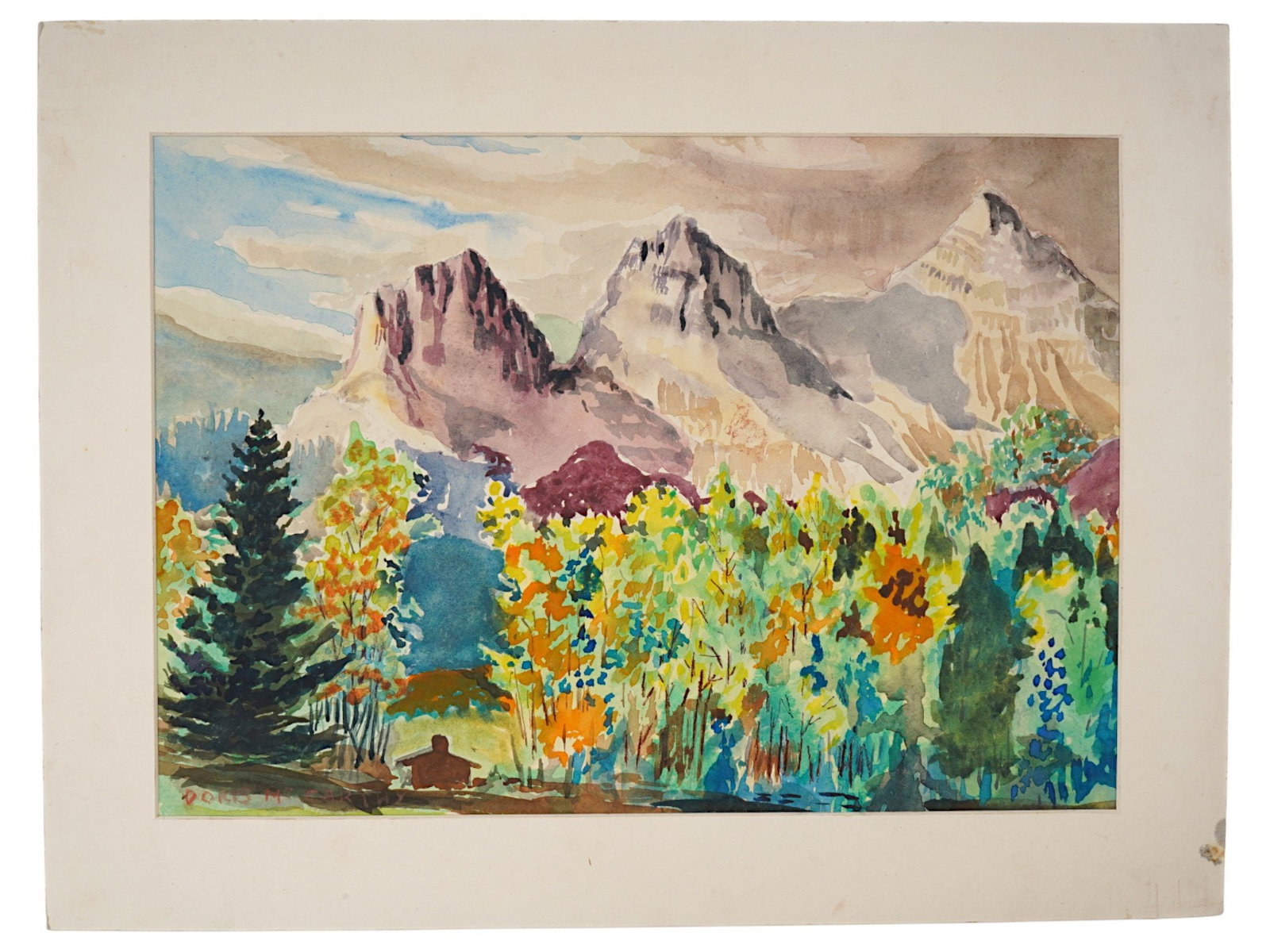 WATERCOLOR PAINTING ON PAPER SIGNED: A watercolor painting on paper. Watercolor Paintings, Landscape Paintings, Wall Decor and Collectibles. THIS LOT IS ELIGIBLE FOR A 30-DAY UNCONDITIONAL RETURN FROM THE DATE OF THE SALE. RETURN