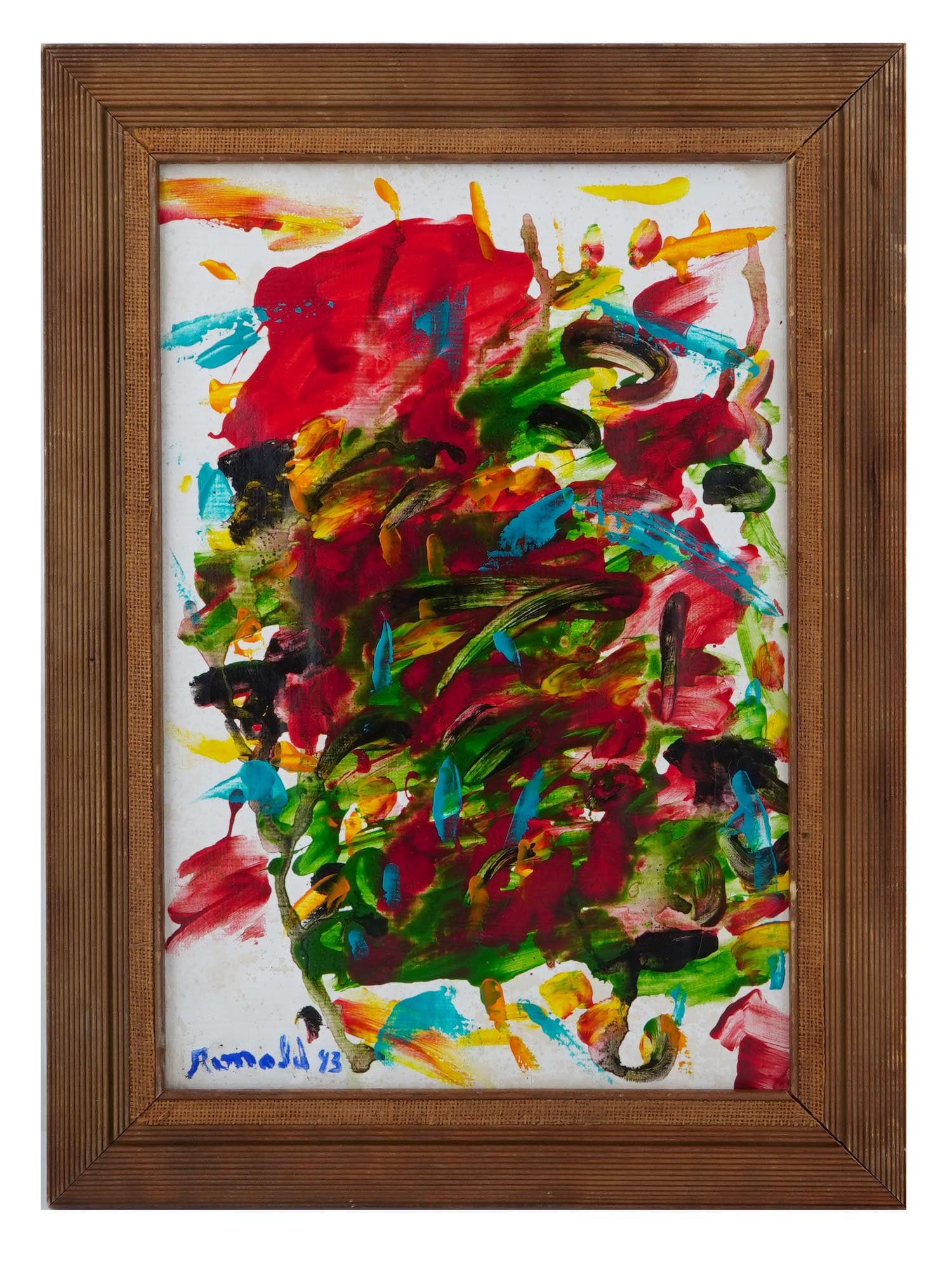 LATE 20TH CEN ABSTRACT ACRYLIC PAINTING (1 of 10)