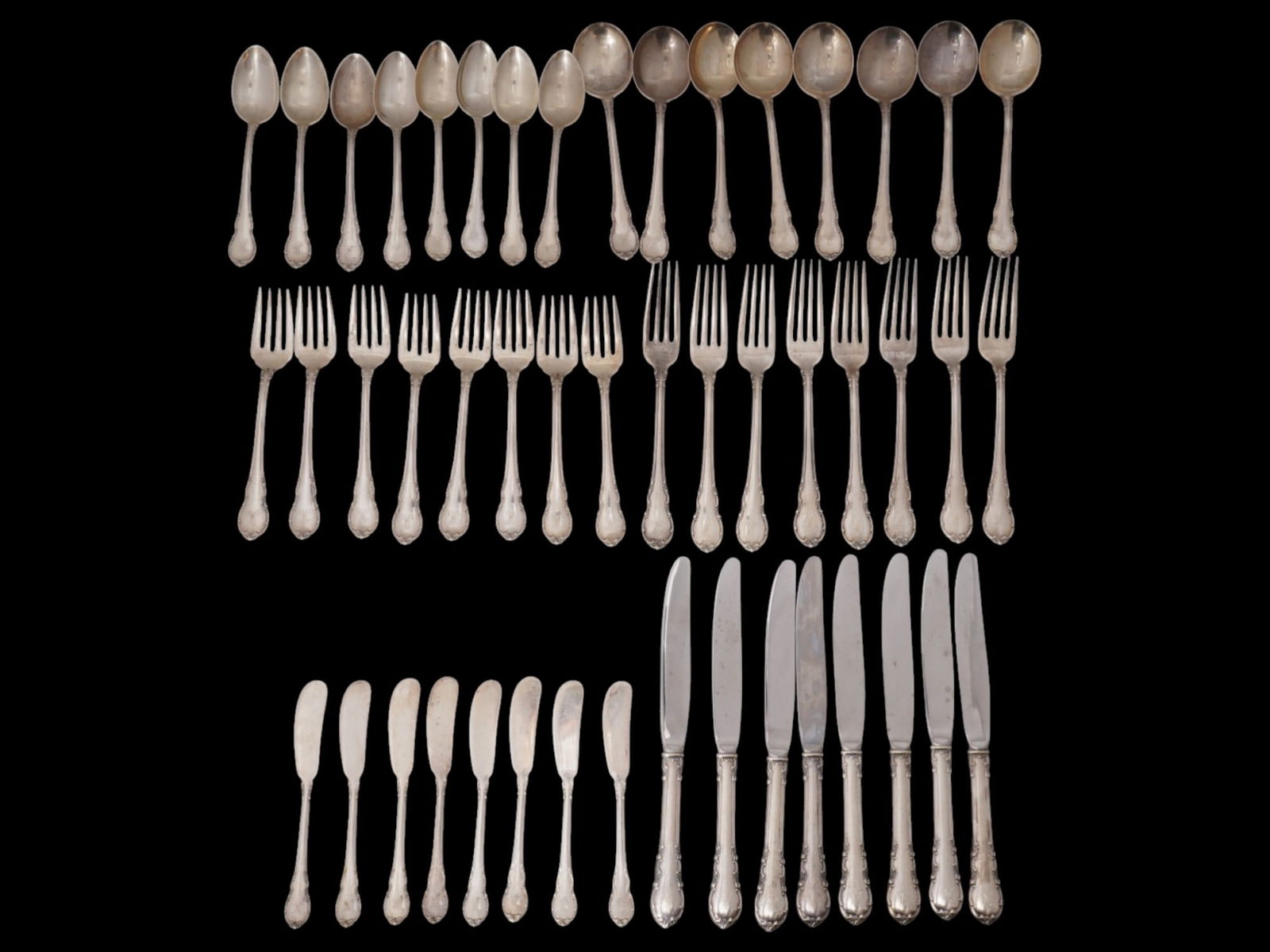 AMERICAN LUNT ST SILVER FLATWARE 48 PIECES SET (1 of 7)