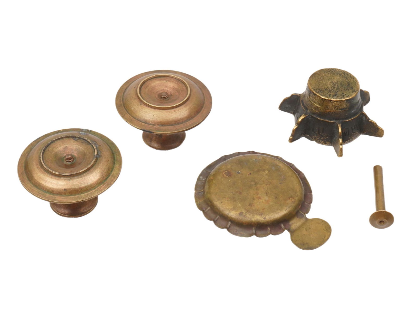 JUDAICA BRASS DECORATIVE OBJECTS CANDLESTICKS - 3