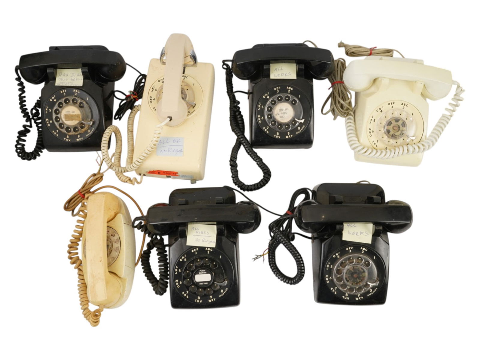LOT OF MID 20TH CENTURY ROTARY DIAL TELEPHONES (1 of 6)