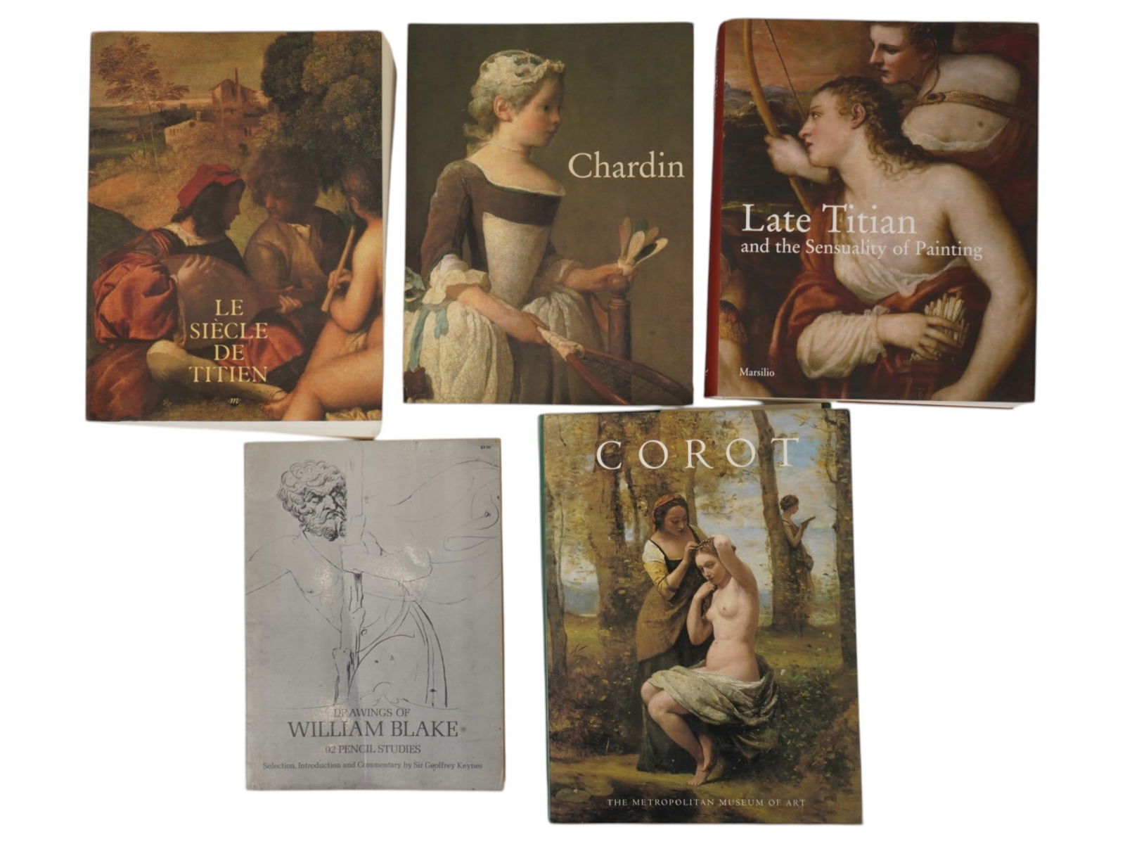 VINTAGE ILLUSTRATED ART BOOKS AND CATALOGS: A lot of vintage illustrated art books. The lot includes a book titled Le Siecle de Titien, The Century of Titian: A 1993 publication dedicated to the exhibition of Venetian painting in Paris. A book