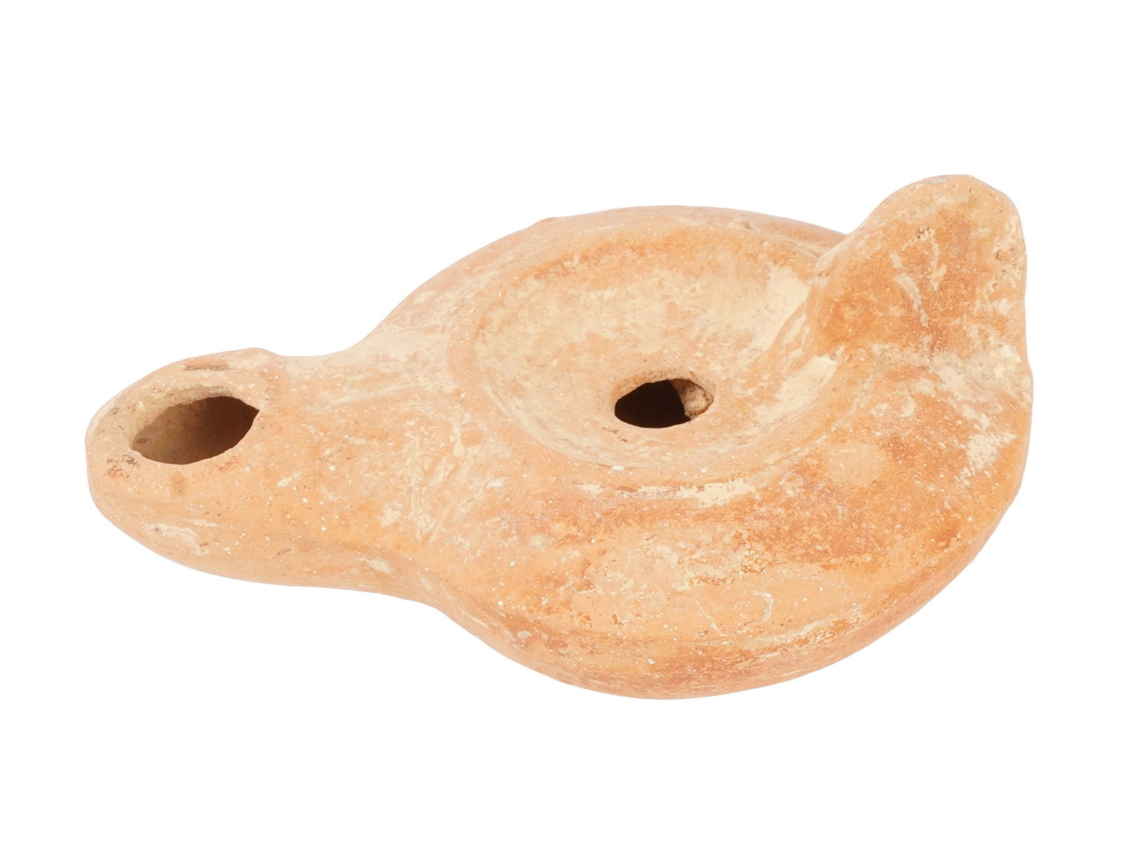 ANCIENT ROMAN TERRACOTTA OIL LAMP 100 TO 300 AD (1 of 7)