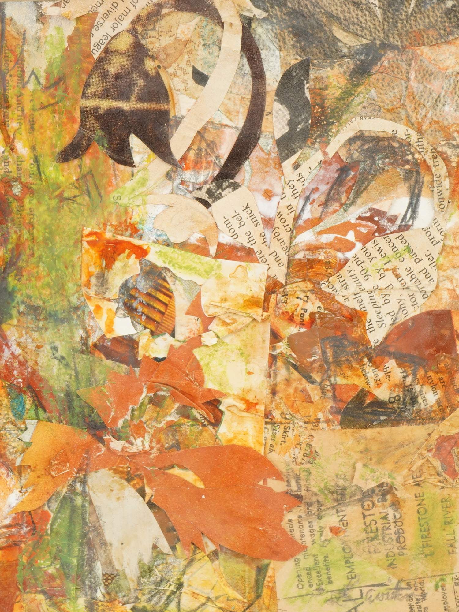 ABSTRACT MIXED MEDIA COMPOSITION SIGNED - 2