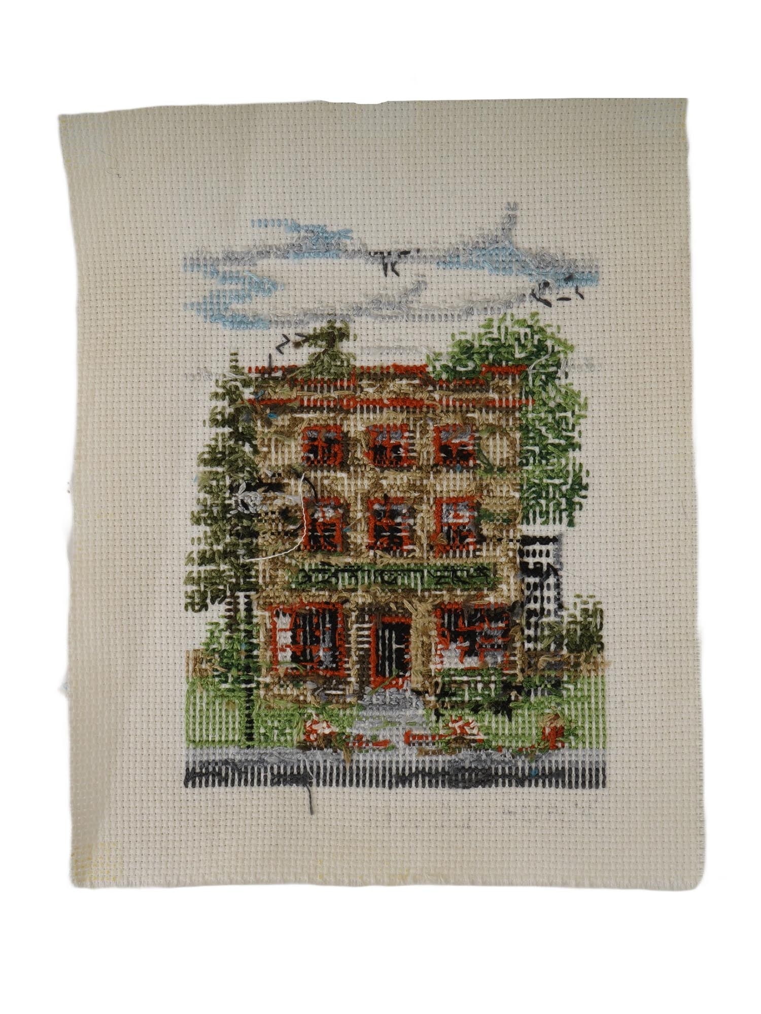 CROSS STITCH NEEDLEPOINT SIGNED - 2