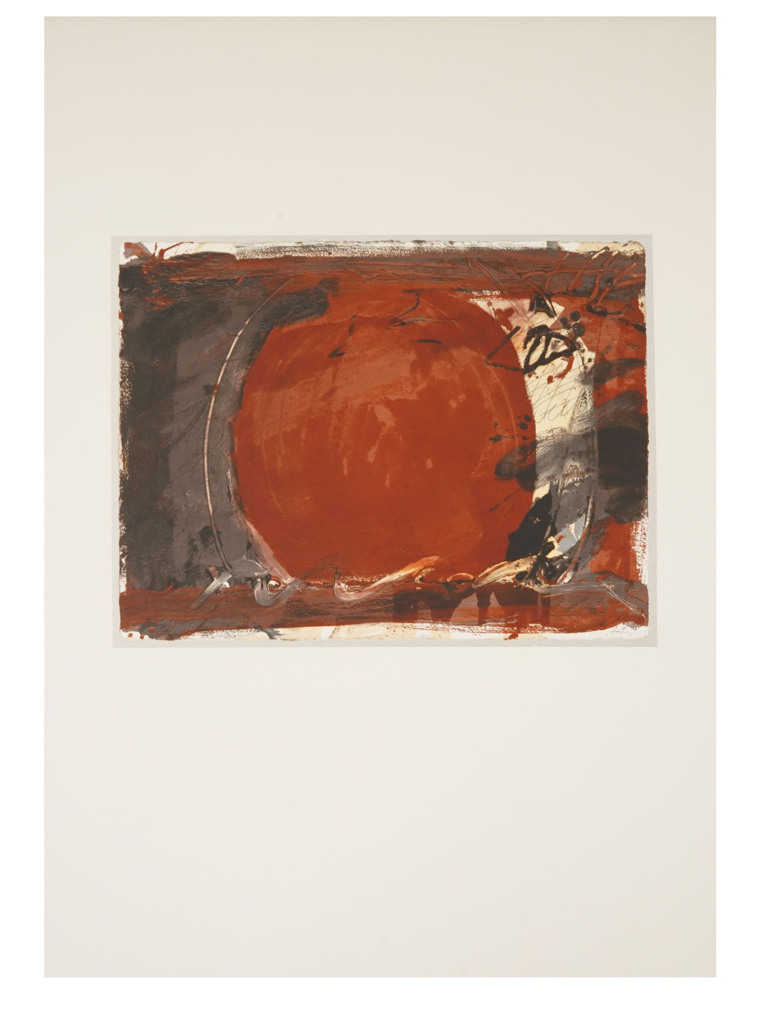 MODERNIST ABSTRACT LITHOGRAPH BY ANTONI TAPIES (1 of 4)