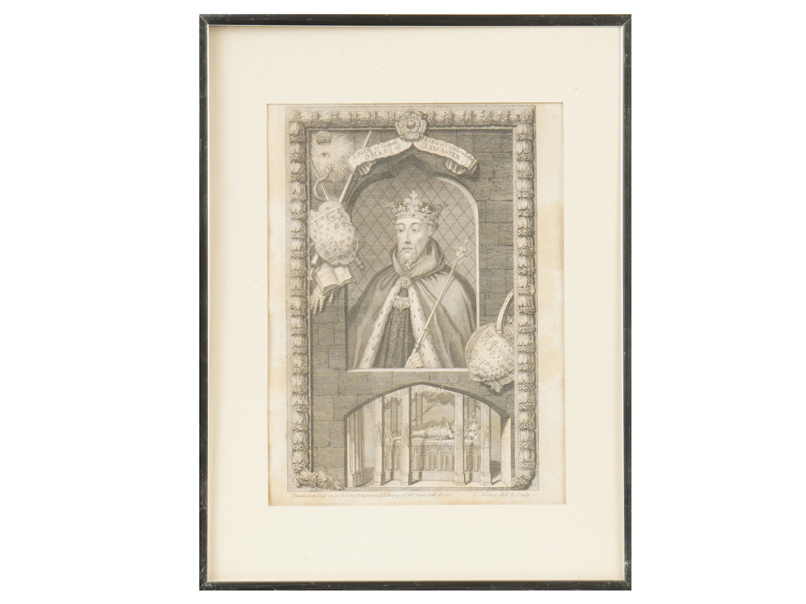 ANTIQUE ENGRAVING OF JOHN OF GAUNT BY GEORGE VERTUE (1 of 6)