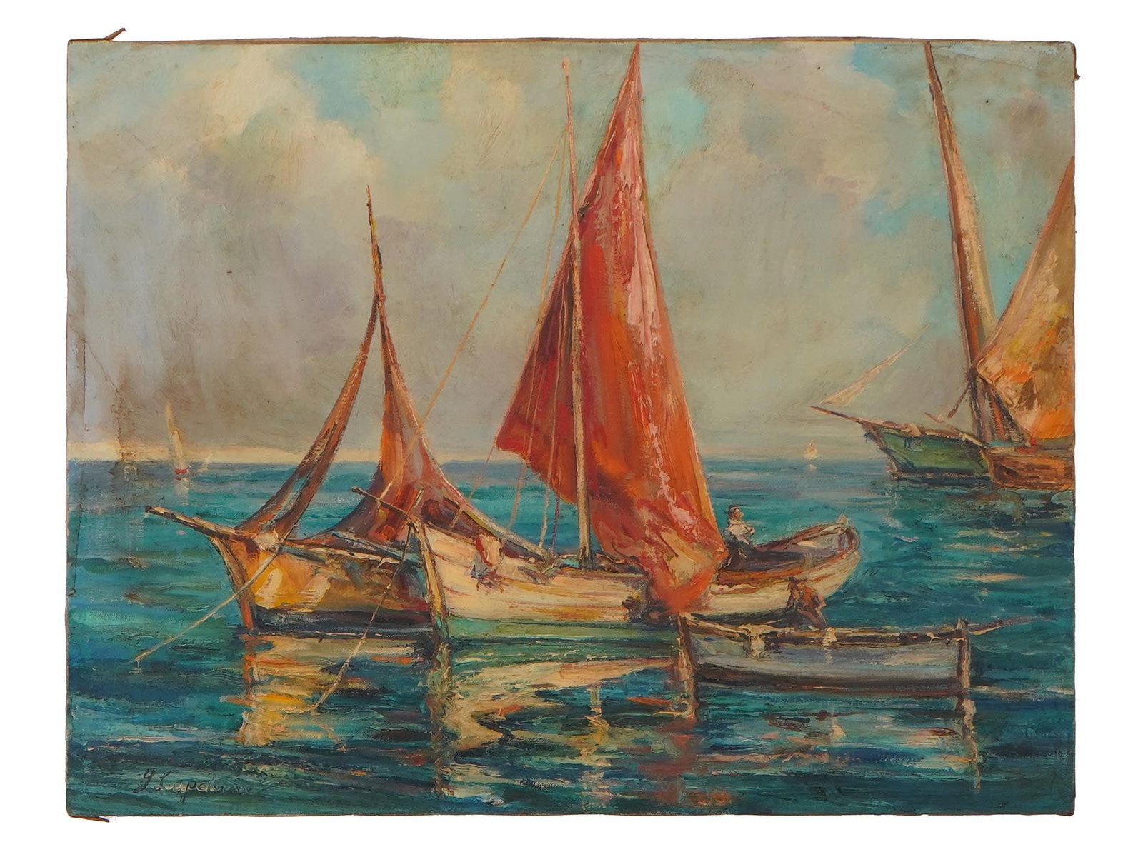 POST IMPRESSIONIST OIL PAINTING SIGNED G LAPCHINE (1 of 4)