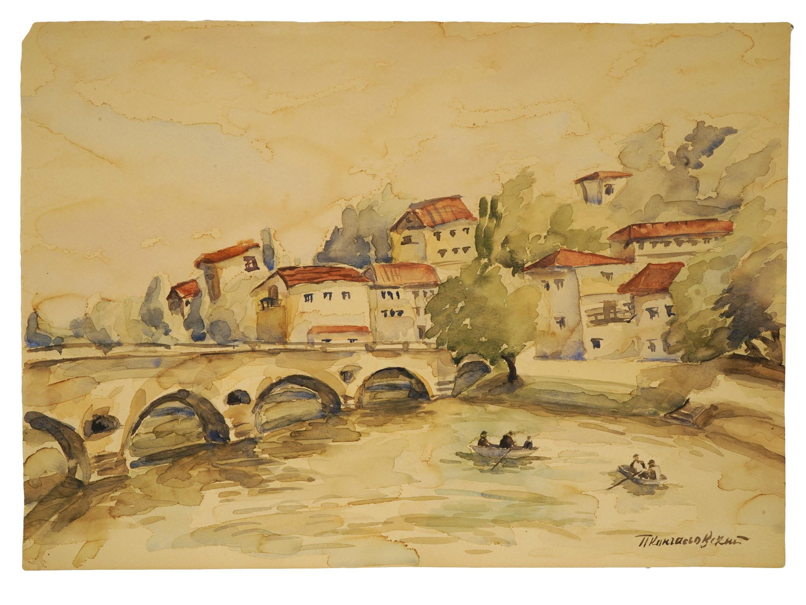 RUSSIAN PAINTING SIGNED PYOTR KONCHALOVSKY LANDSCAPE (1 of 5)