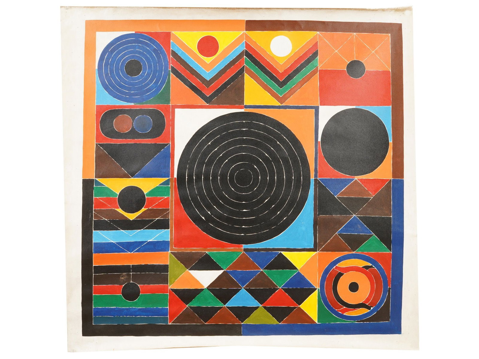 SIGNED SAYED HAIDER RAZA INDIAN PAINTING WITH COA (1 of 6)