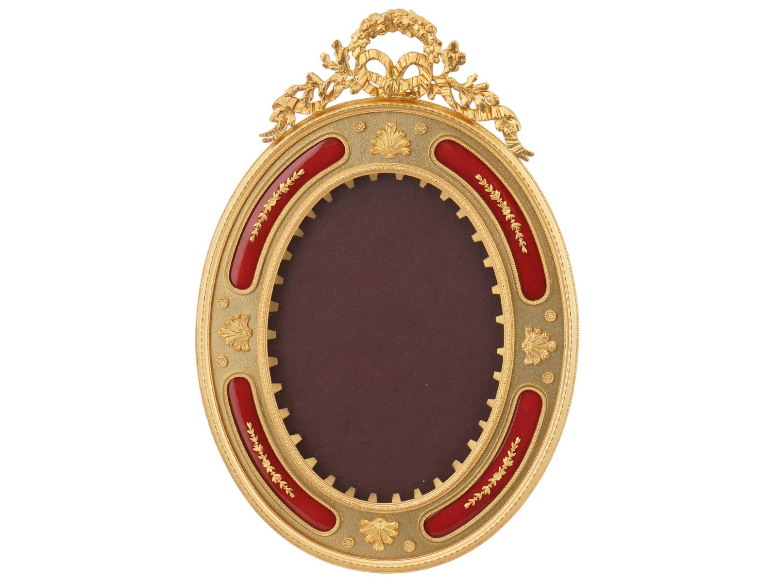 VINTAGE FRENCH ORMOLU GILT BRONZE ENAMEL PICTURE FRAME (1 of 6)