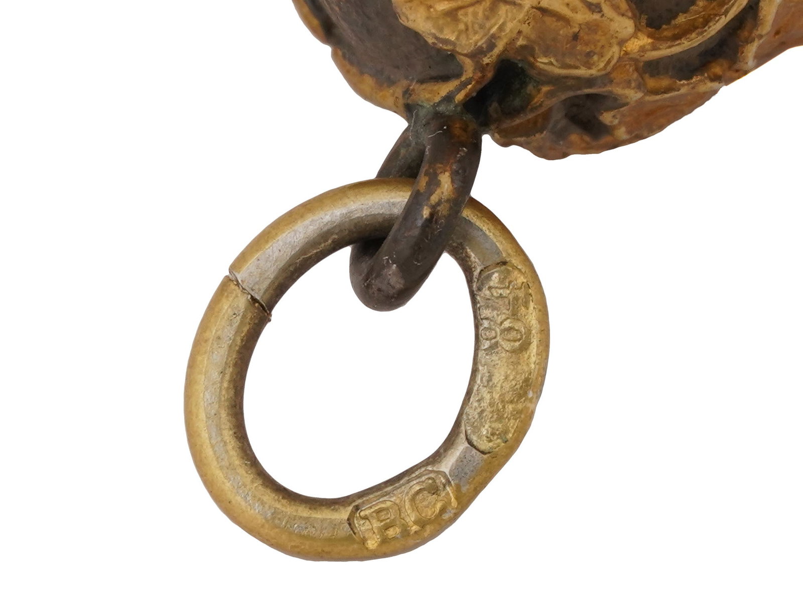 RUSSIAN GILT SILVER GRAPE DESIGN EASTER EGG PENDANT - 6