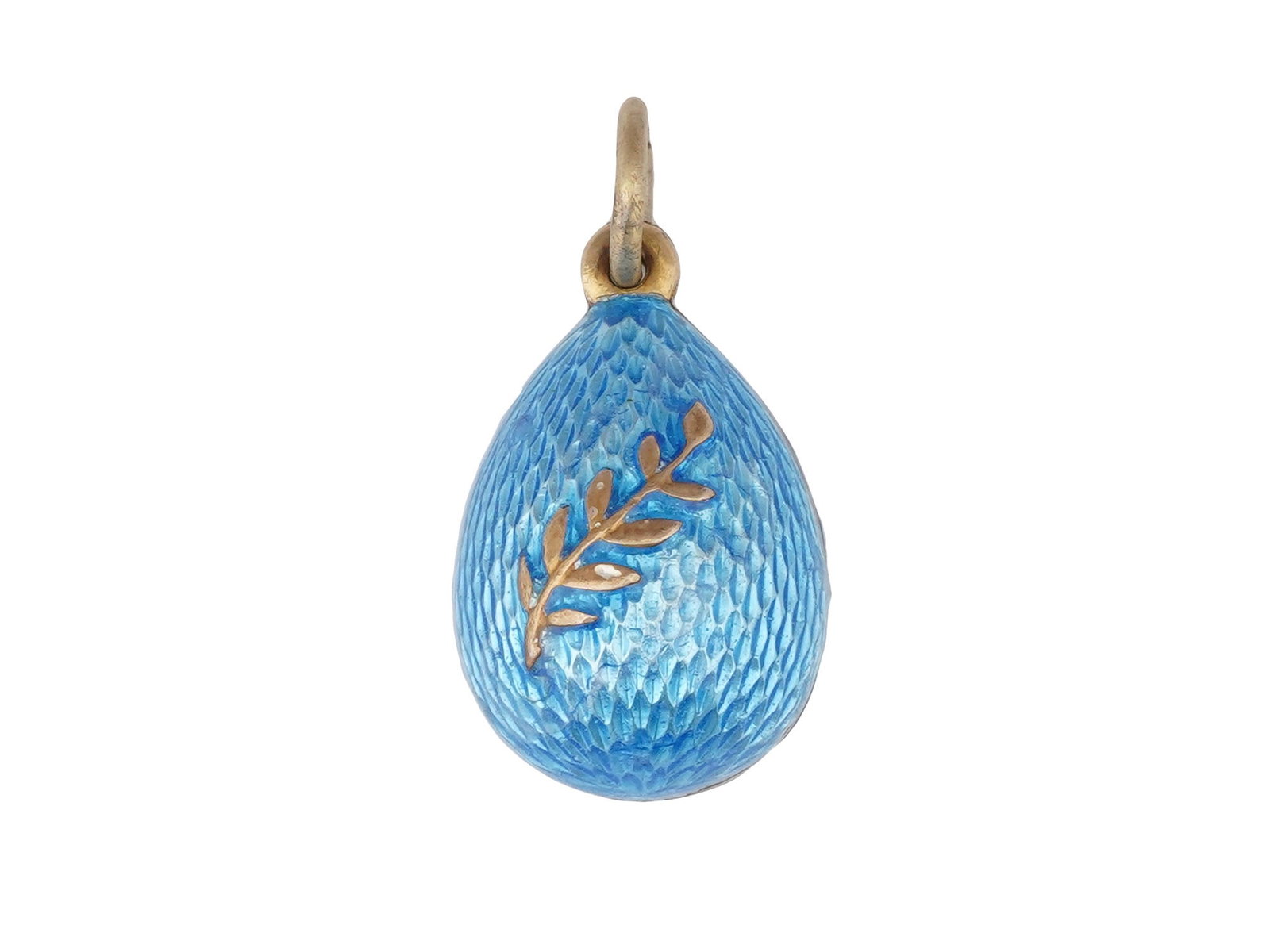 RUSSIAN SILVER GUILLOCHE ENAMEL EASTER EGG PENDANT (1 of 5)