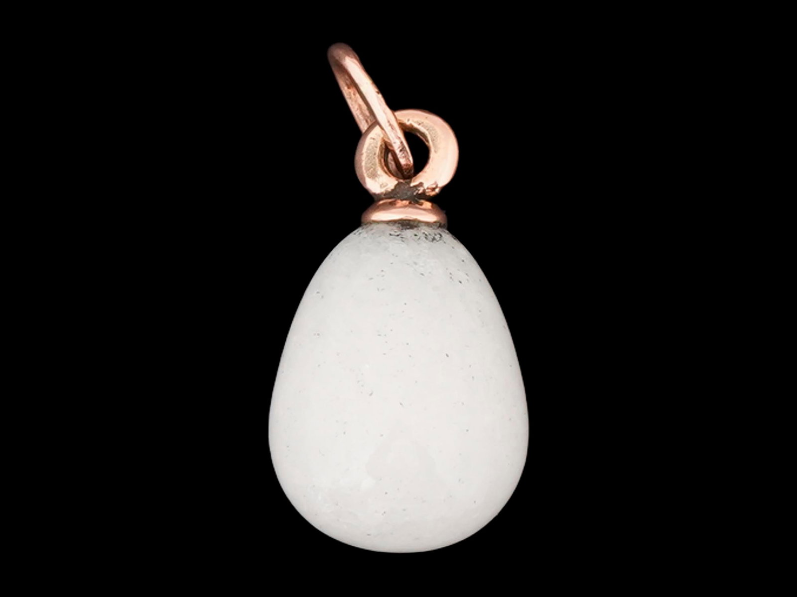 RUSSIAN GOLD CARVED WHITE JADE EASTER EGG PENDANT (1 of 4)