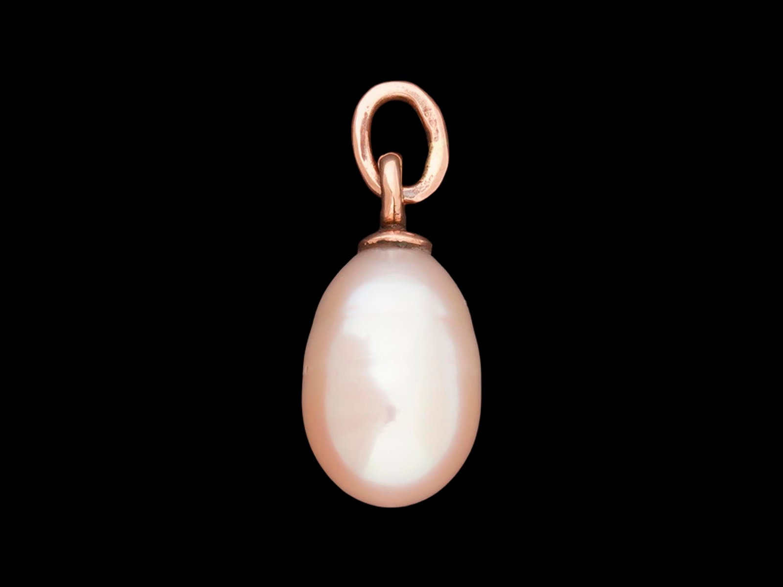RUSSIAN 14K GOLD AND PEARL EASTER EGG PENDANT (1 of 6)