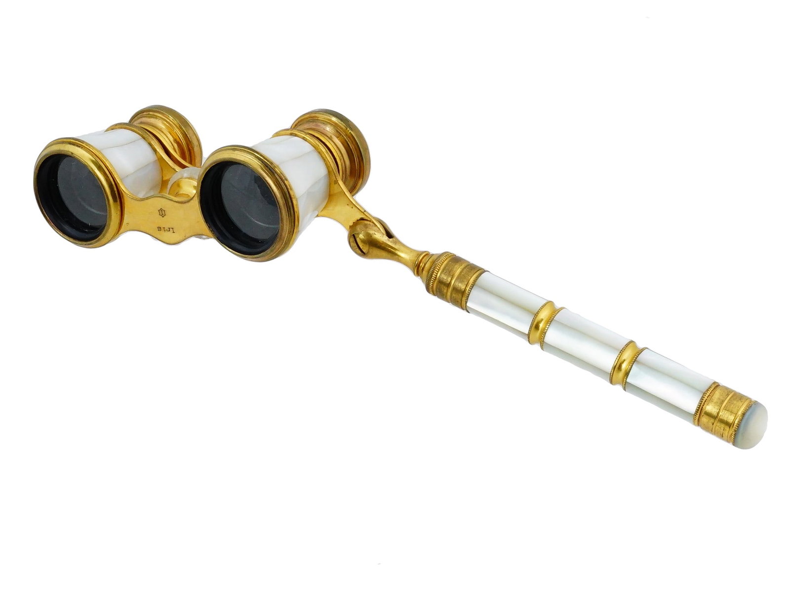 ANTIQUE EUROPEAN MOTHER OF PEARL BRASS OPERA GLASSES (1 of 12)