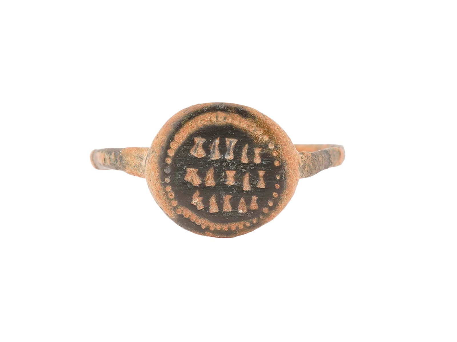 ANCIENT ROMAN BRONZE SIGNET RING 100 TO 300 AD (1 of 5)
