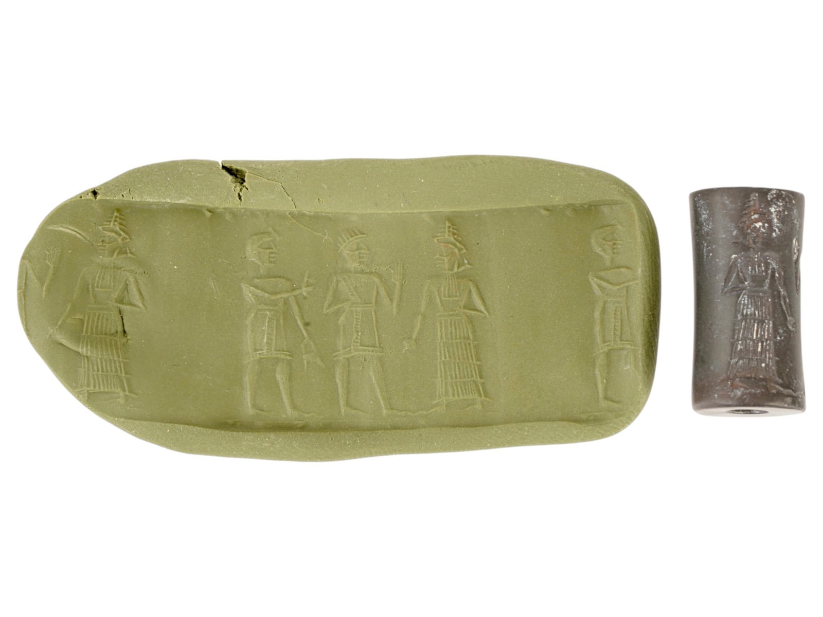 ANCIENT WESTERN ASIATIC HEMATITE SEAL 1ST MILLENNIUM BC (1 of 7)