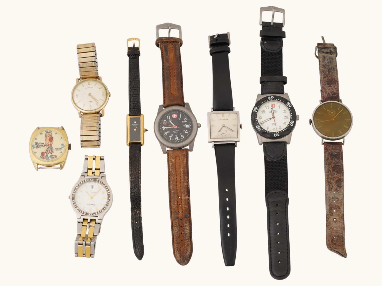 GROUP OF VINTAGE WRISTWATCHES WITH GOLD PLATED EXAMPLES (1 of 14)