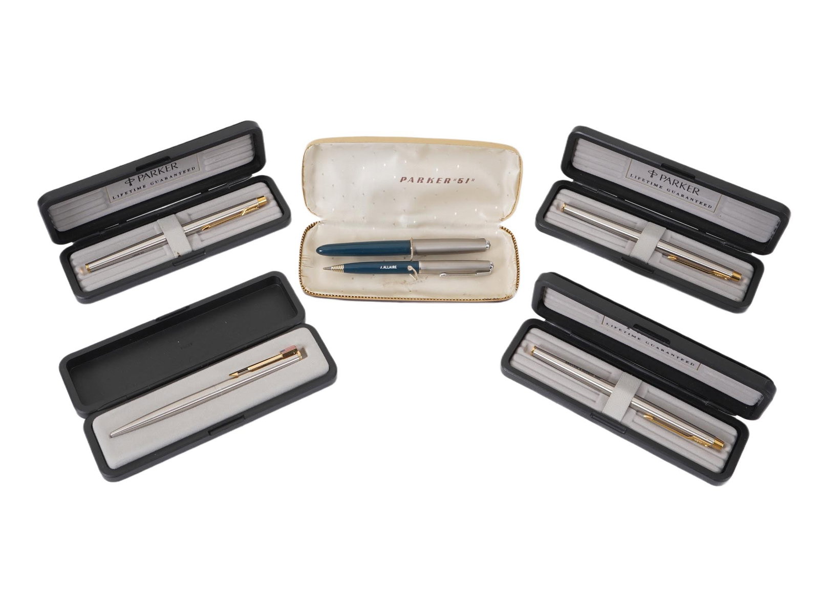 VINTAGE AMERICAN BALLPOINT PENS WATERMAN SET IOB (1 of 4)