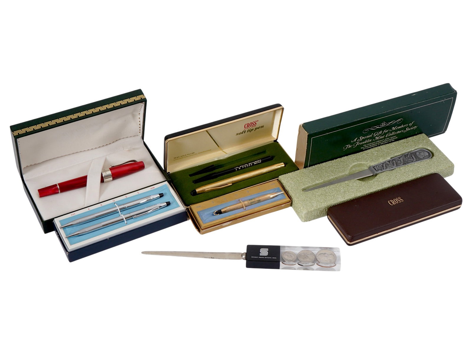 LOT OF CROSS PENS PENCILS AND LETTER OPENERS IOB (1 of 3)