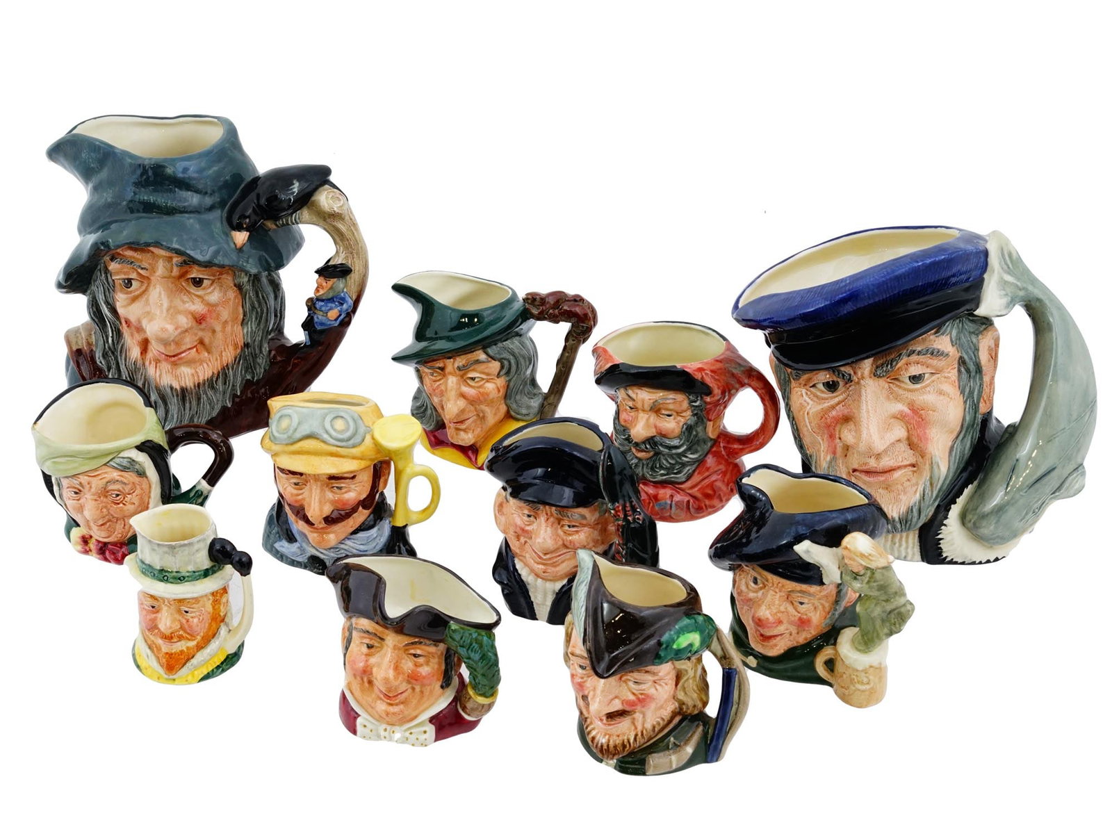 11 ENGLISH PORCELAIN TOBY JUGS BY ROYAL DOULTON (1 of 14)