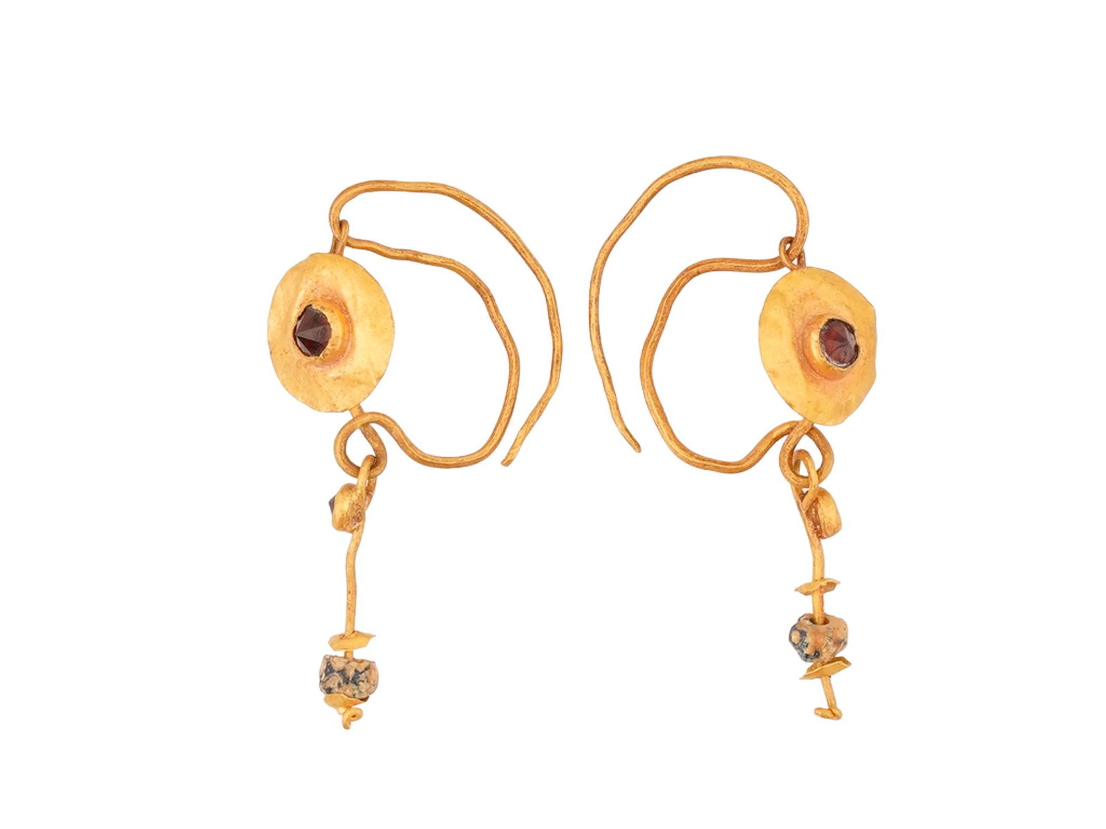 ANCIENT GRECO ROMAN GOLD EARRINGS 200 BC TO 100 AD (1 of 5)