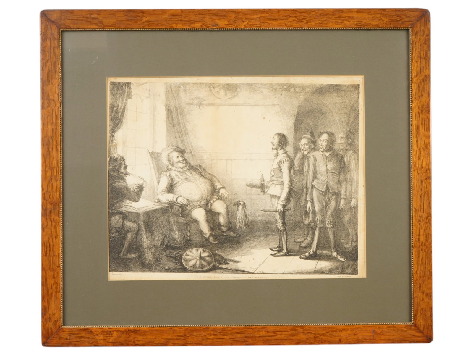 JOHN CAWSE BRITISH LITHOGRAPH SCENE FROM HENRY IV (1 of 6)