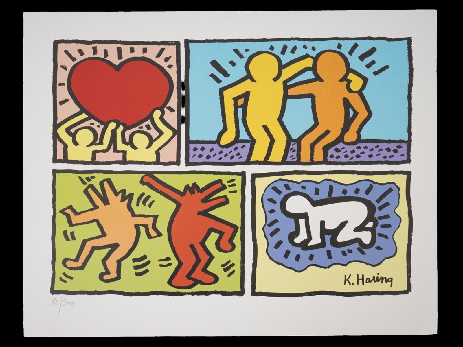 LTD AMERICAN COLOR LITHOGRAPH AFTER KEITH HARING (1 of 4)