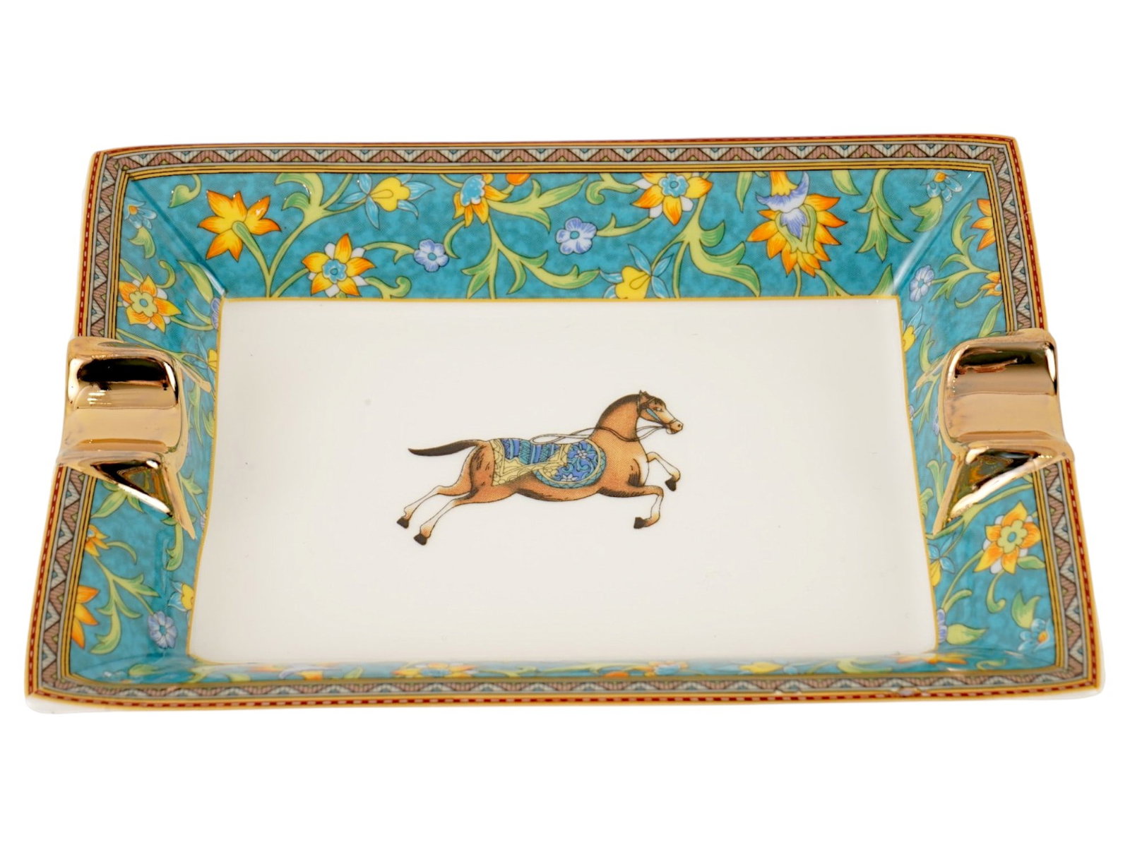 HERMES PARIS CHEVAL D ORIENT HORSE PORCELAIN ASHTRAY (1 of 6)