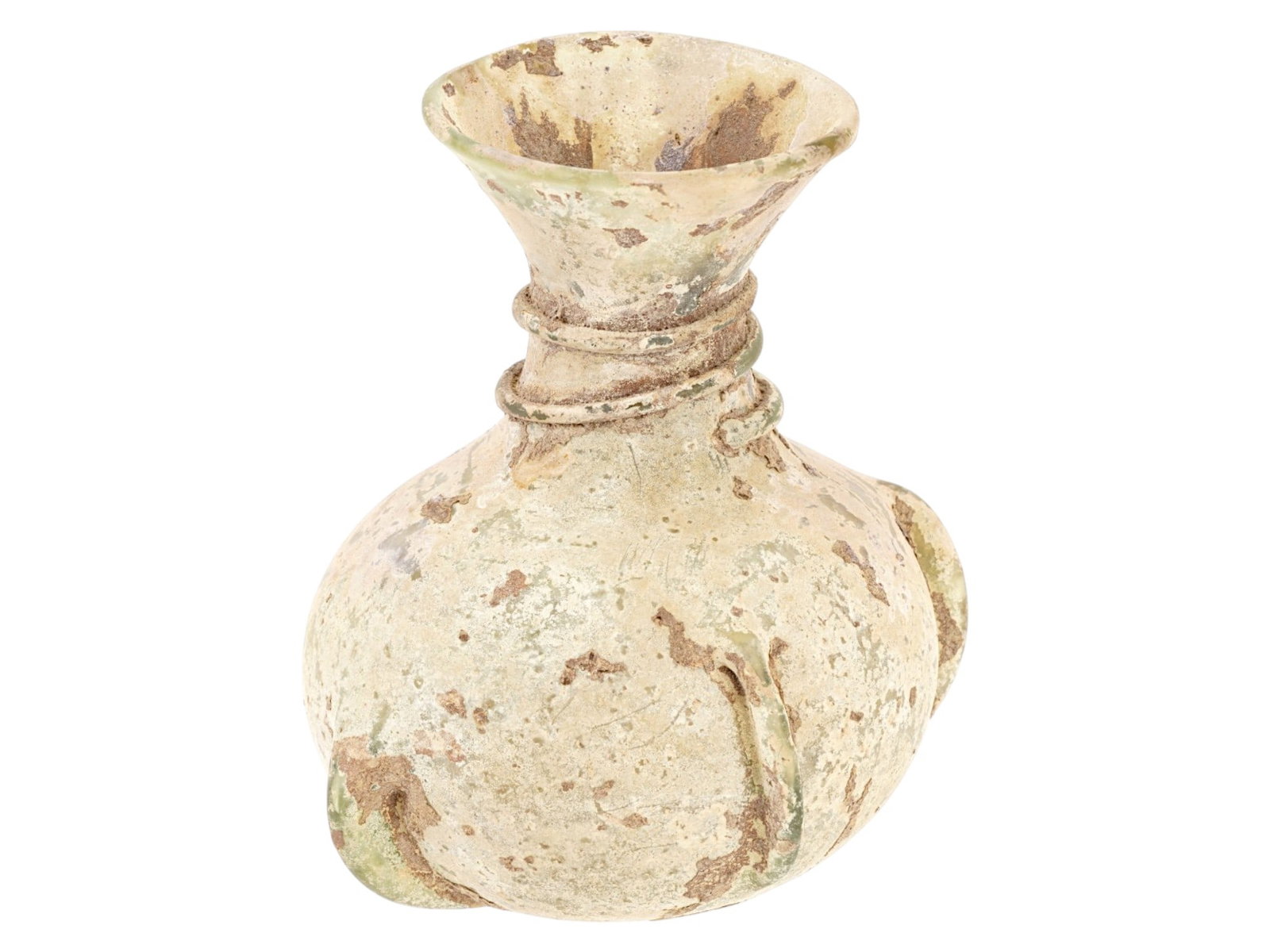 ANCIENT ROMAN GLASS VASE CIRCA 100 TO 300 AD (1 of 6)
