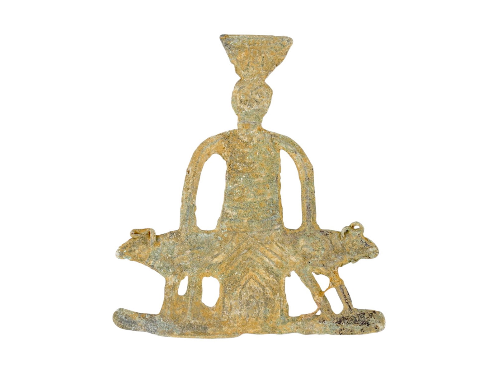 ANCIENT ROMAN PLAQUE HELIOPOLITAN JUPITER W BULLS (1 of 4)