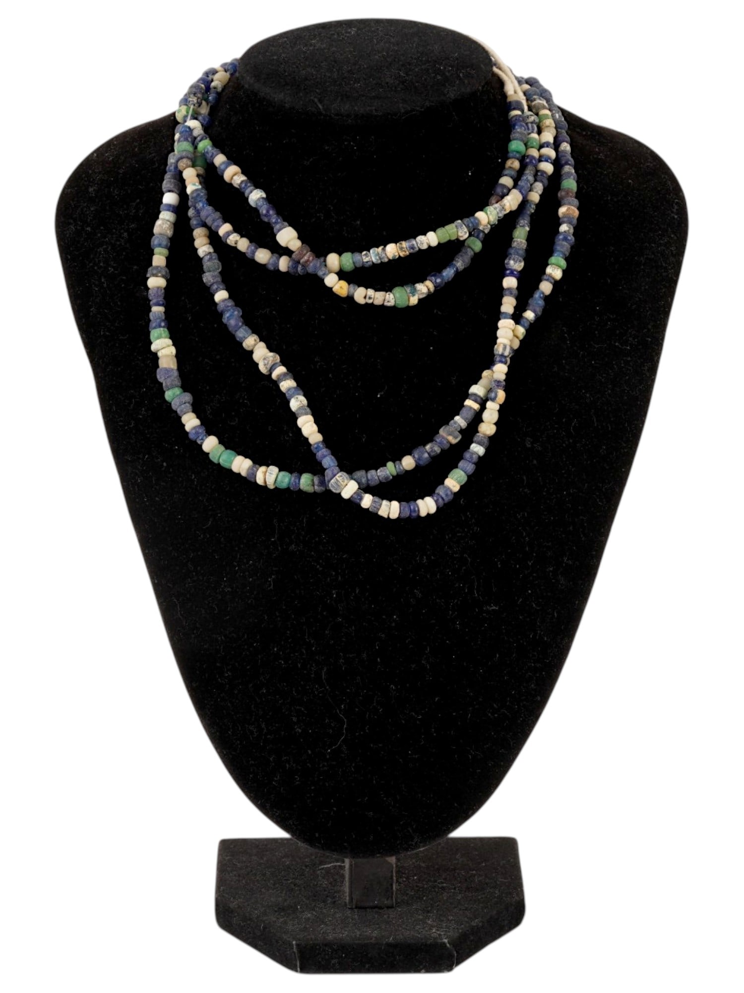 TWO ANCIENT ROMAN GLASS BEADED NECKLACES 100 TO 300 AD (1 of 5)