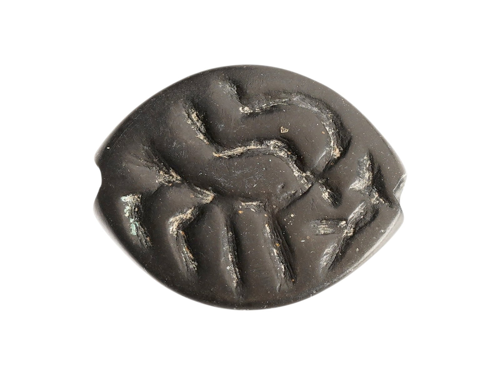 ANCIENT NEAR EASTERN BLACK STEATITE STAMP SEAL (1 of 4)