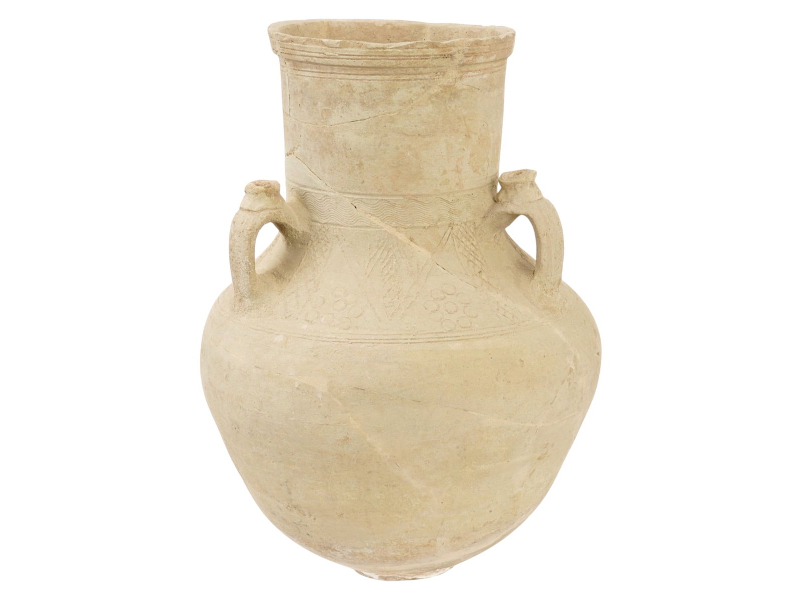 HUGE ANCIENT EARLY ISLAMIC JAR W HANDLES 600 TO 800 AD (1 of 13)