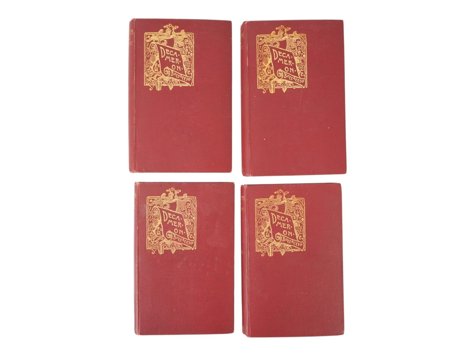 1898 GIOVANNI BOCCACCIO DECAMERON FOUR VOL BOOK SET (1 of 6)